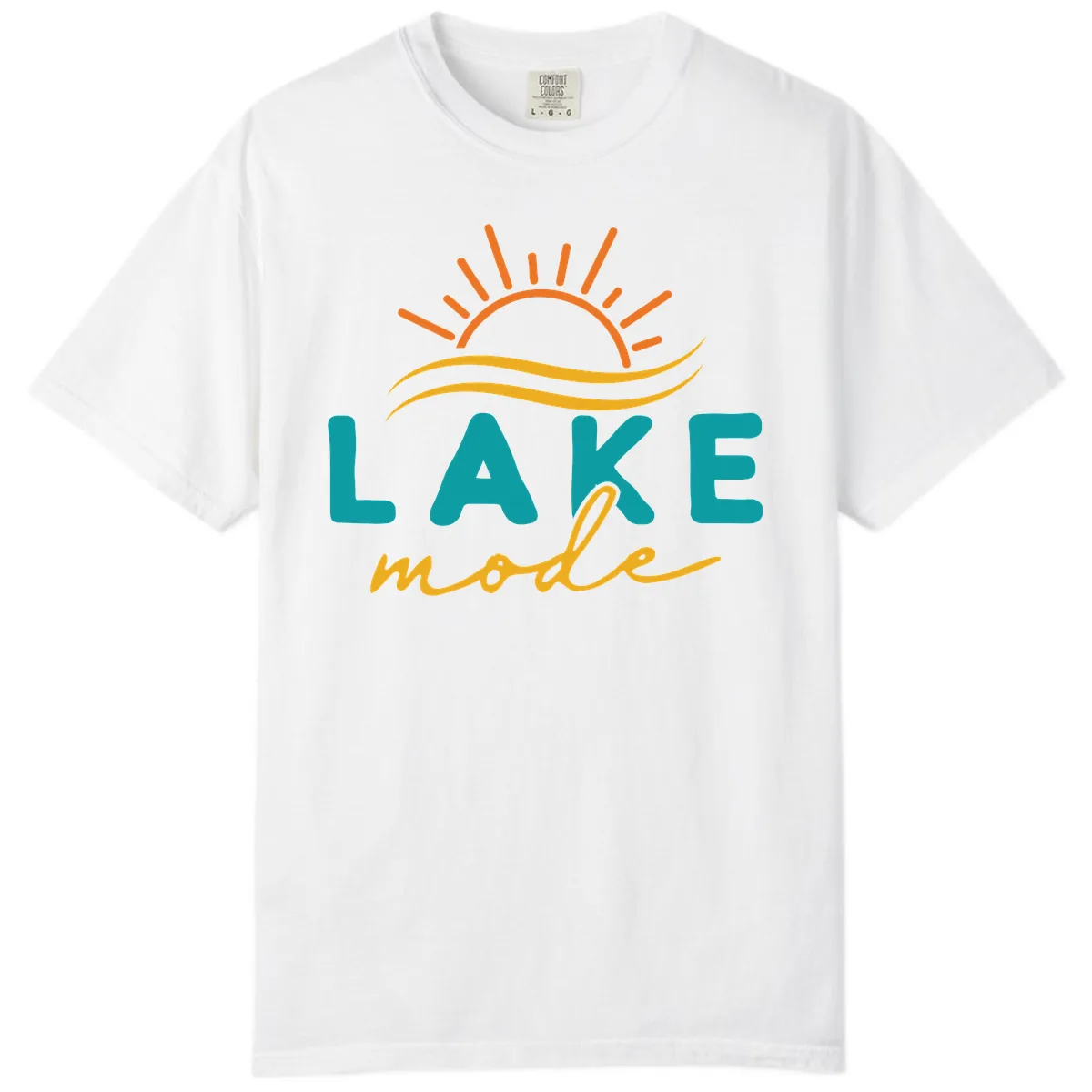 Lake Mode Sun and Waves Comfort Color in White