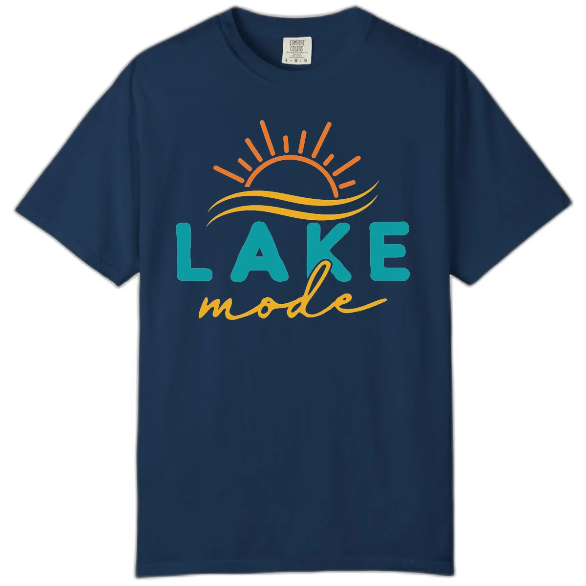 Lake Mode Sun and Waves Comfort Color in Navy