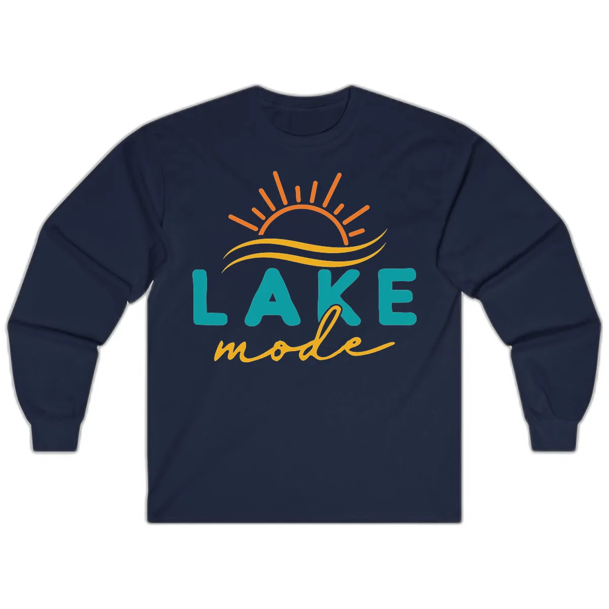 Lake Mode Sun and Waves Long Sleeve in Navy