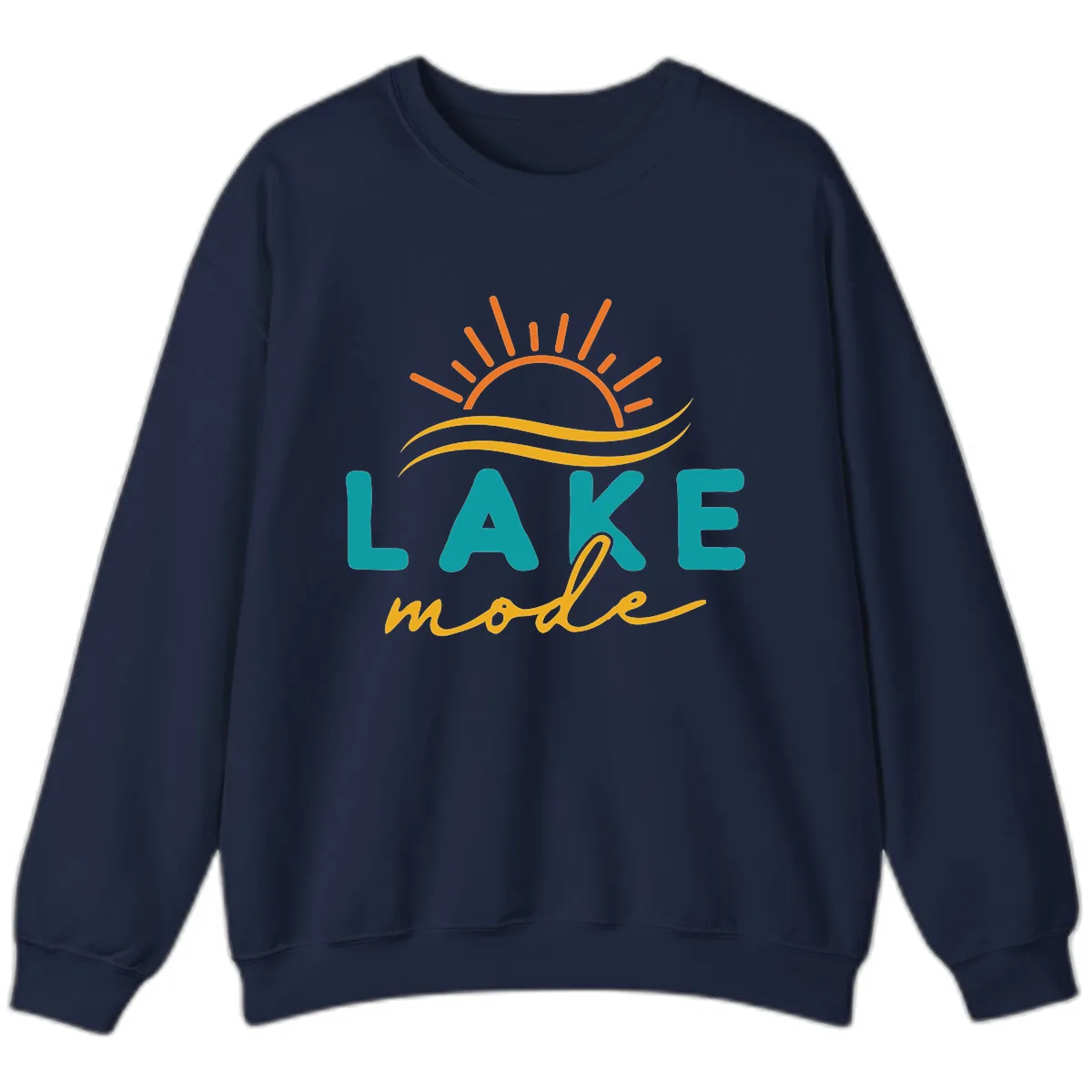 Lake Mode Sun and Waves Sweatshirt in Navy
