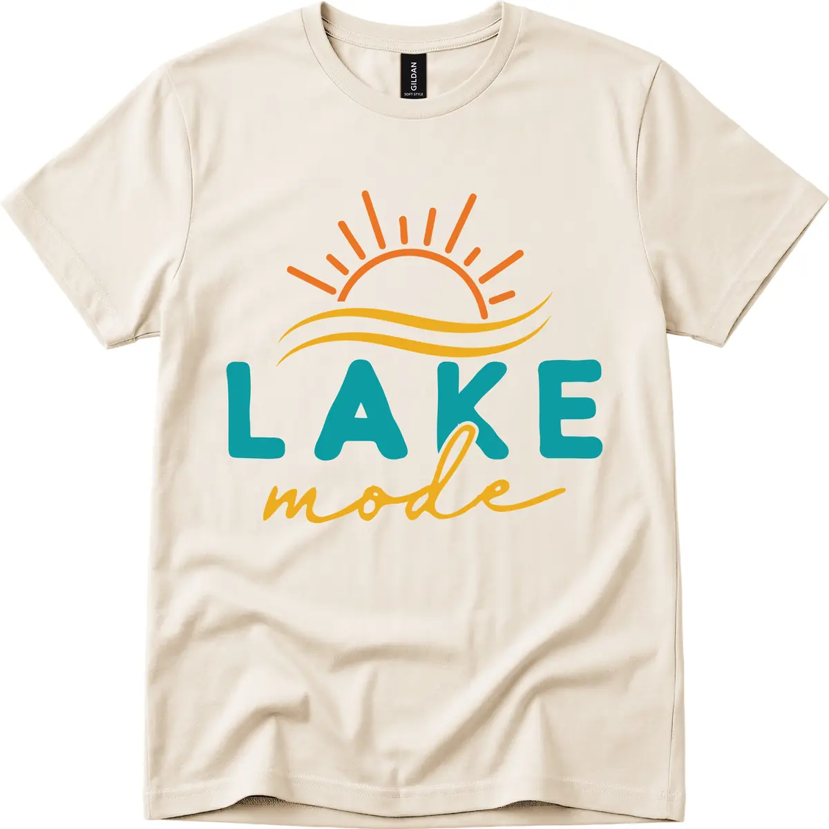 Lake Mode Sun and Waves T-Shirt in Natural