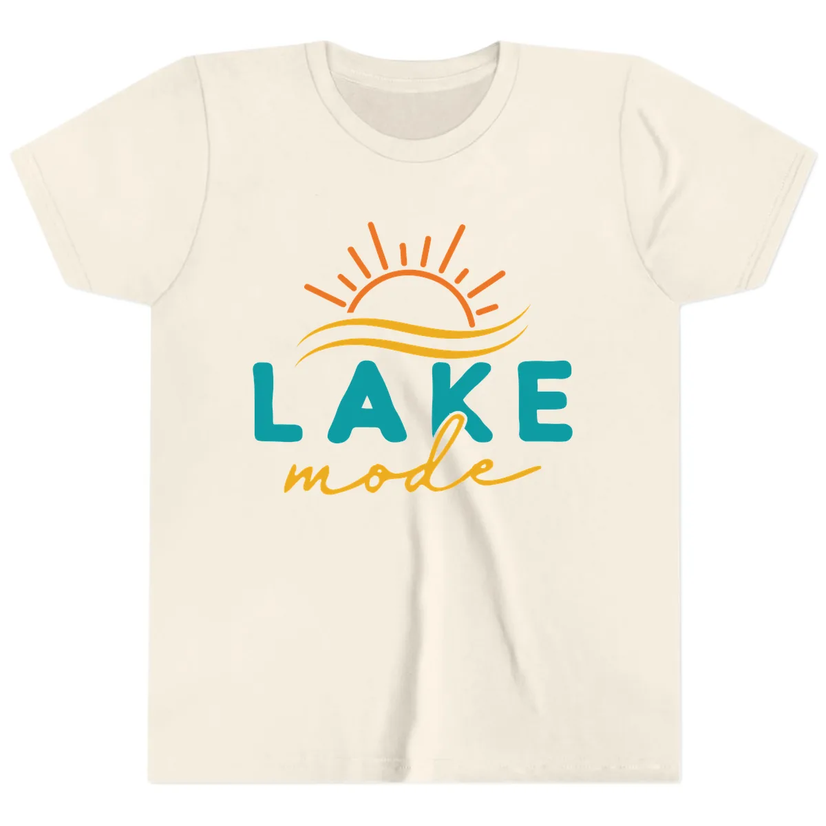 Lake Mode Sun and Waves Youth T-Shirt in Natural