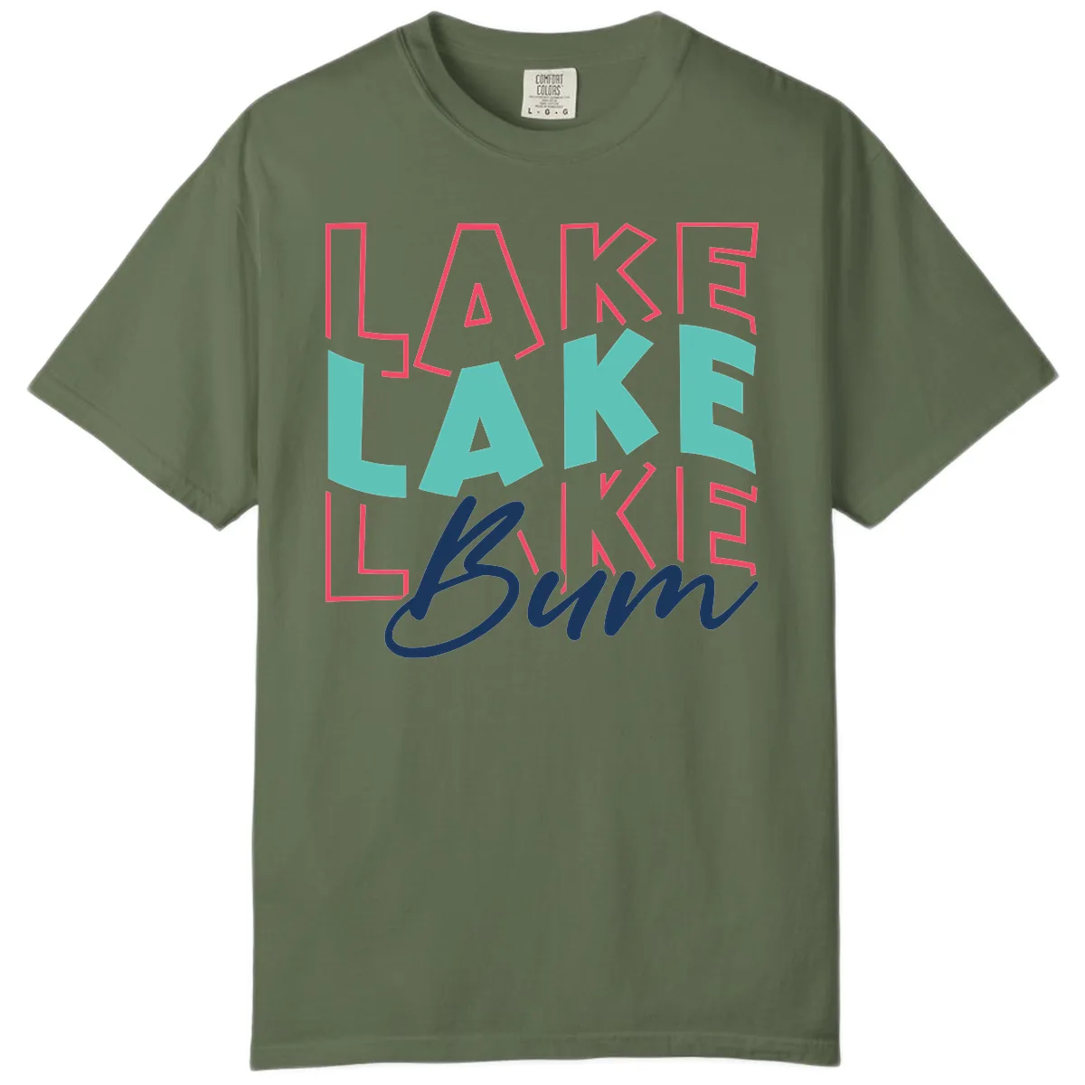 Lake Bum Typography Design Comfort Color in Sage