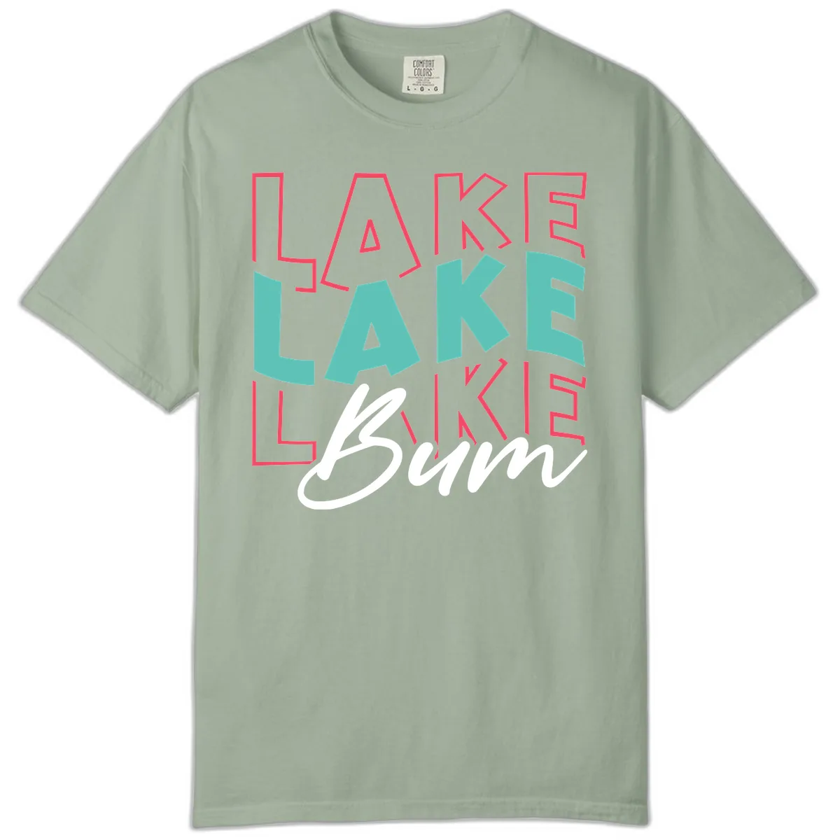Lake Bum Typography Design Comfort Color in Bay