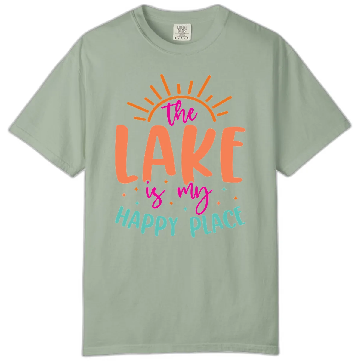 The Lake Is My Happy Place Comfort Color in Bay