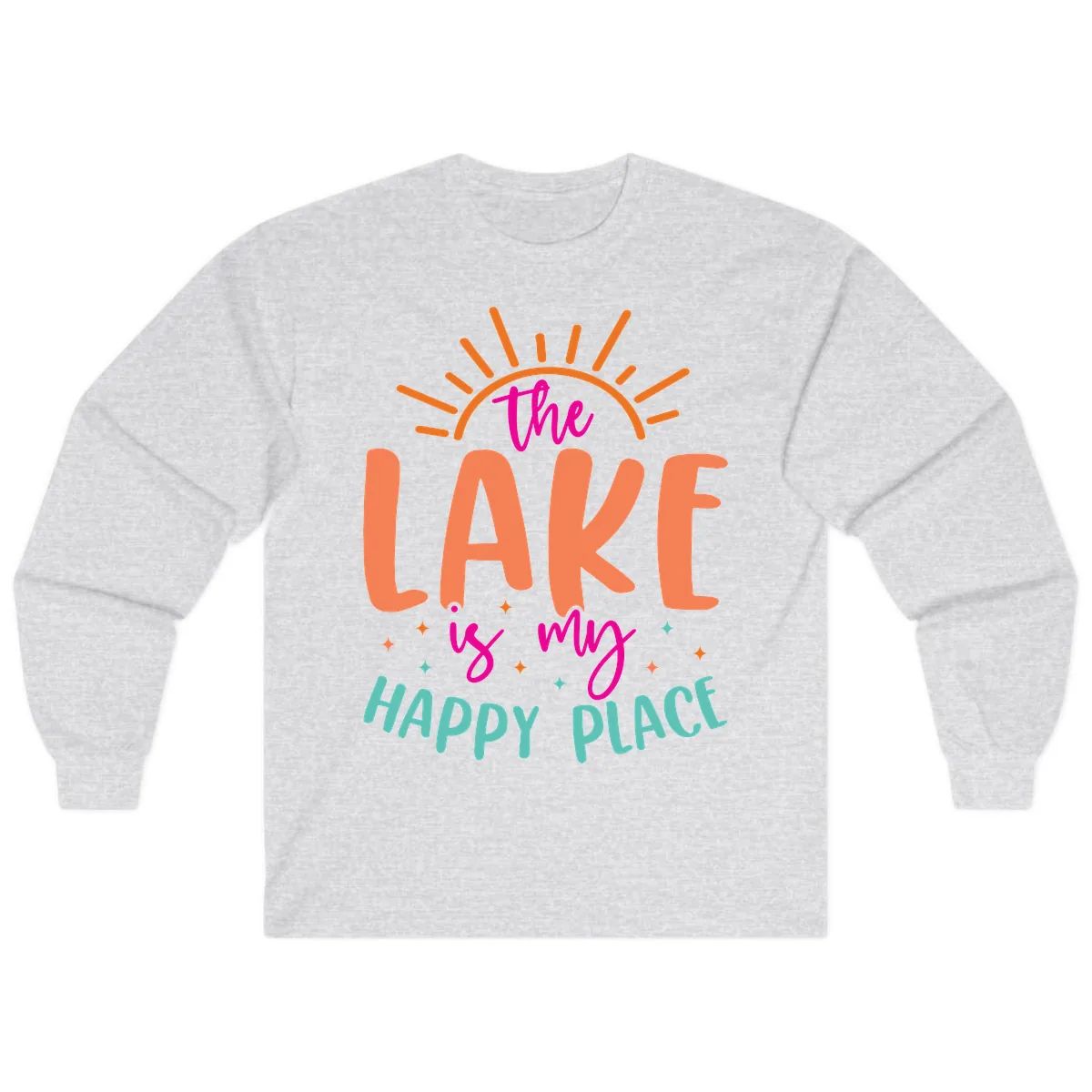 The Lake Is My Happy Place Long Sleeve in Ash