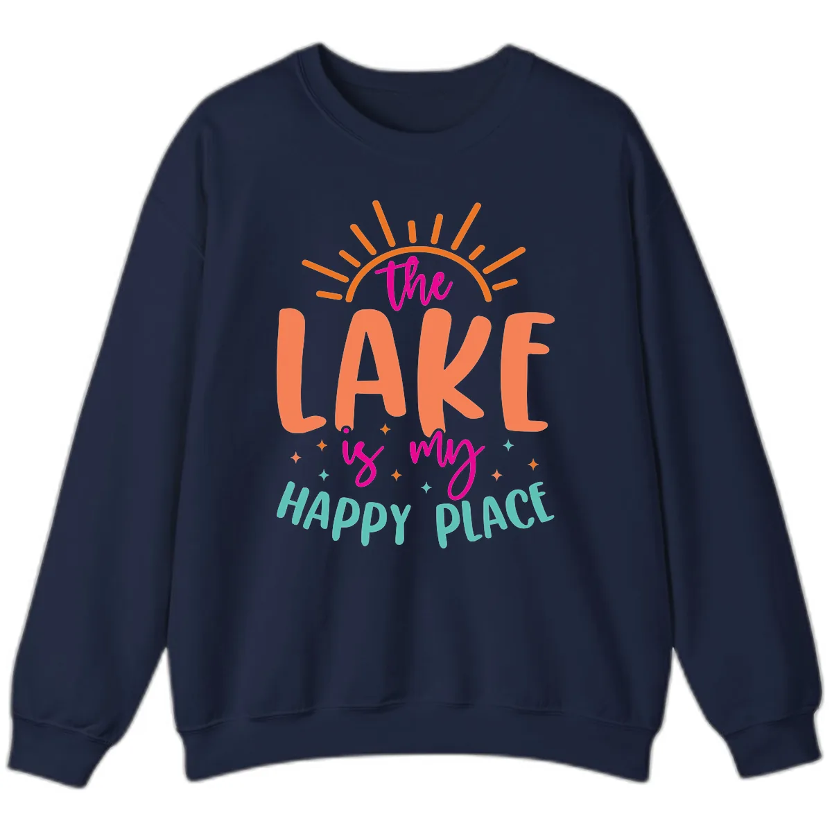 The Lake Is My Happy Place Sweatshirt in Navy