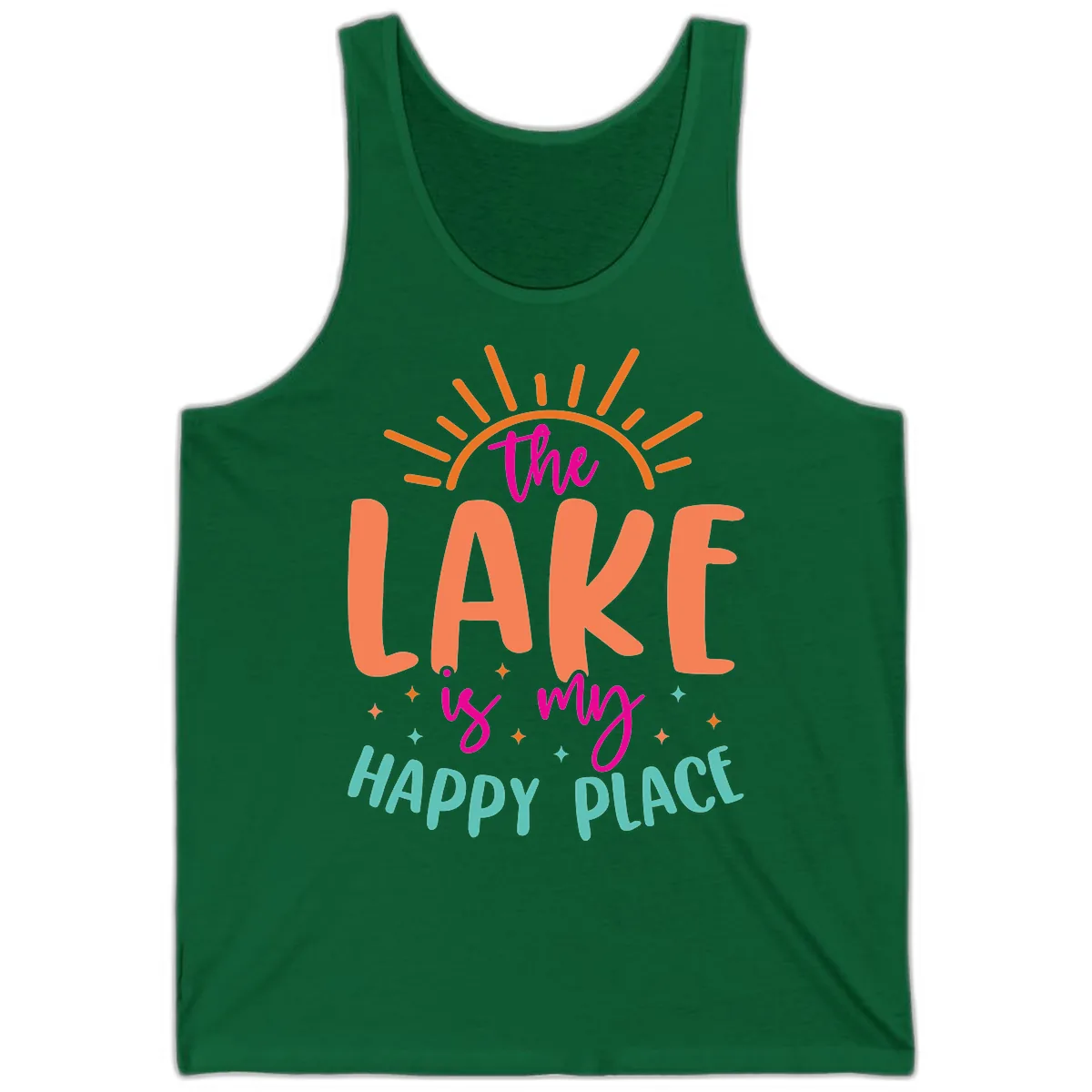 The Lake Is My Happy Place Tank in Kelly