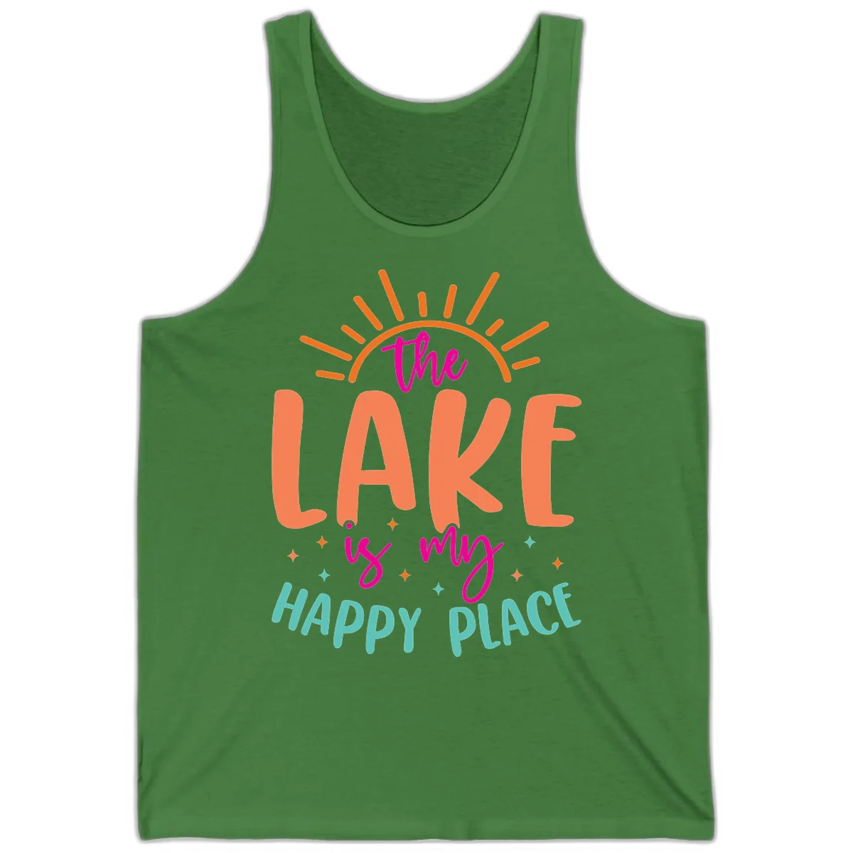 The Lake Is My Happy Place Tank in Leaf