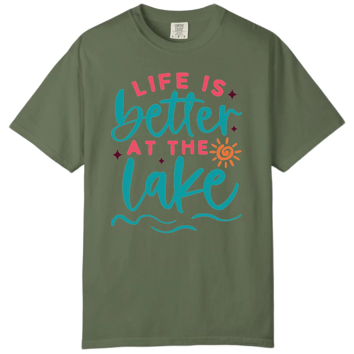 Life Is Better At The Lake Design Comfort Color in Sage