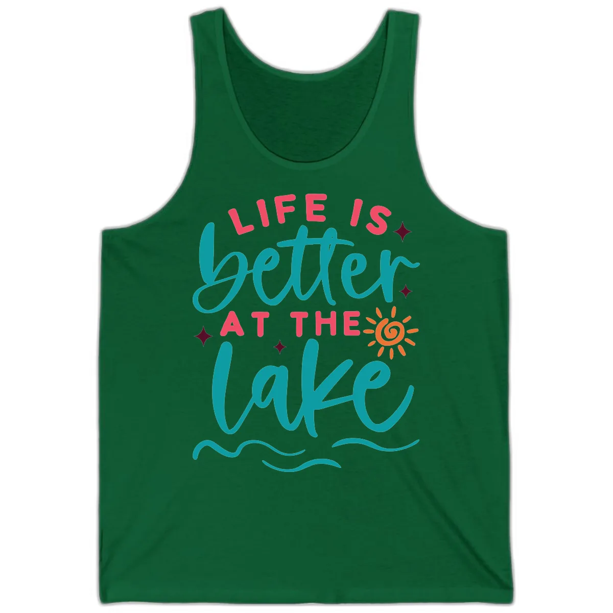 Life Is Better At The Lake Design Tank in Kelly