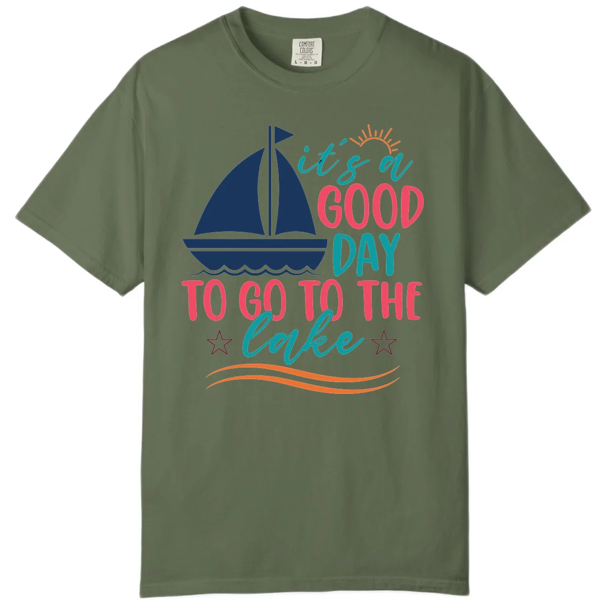 It's A Good Day To Go To The Lake Comfort Color in Sage