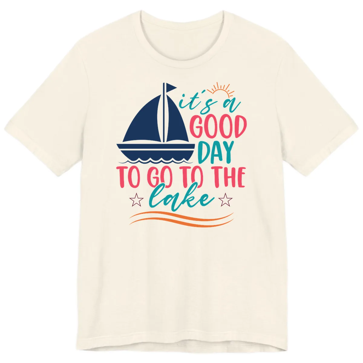 It's A Good Day To Go To The Lake Premium T-Shirt in Natural