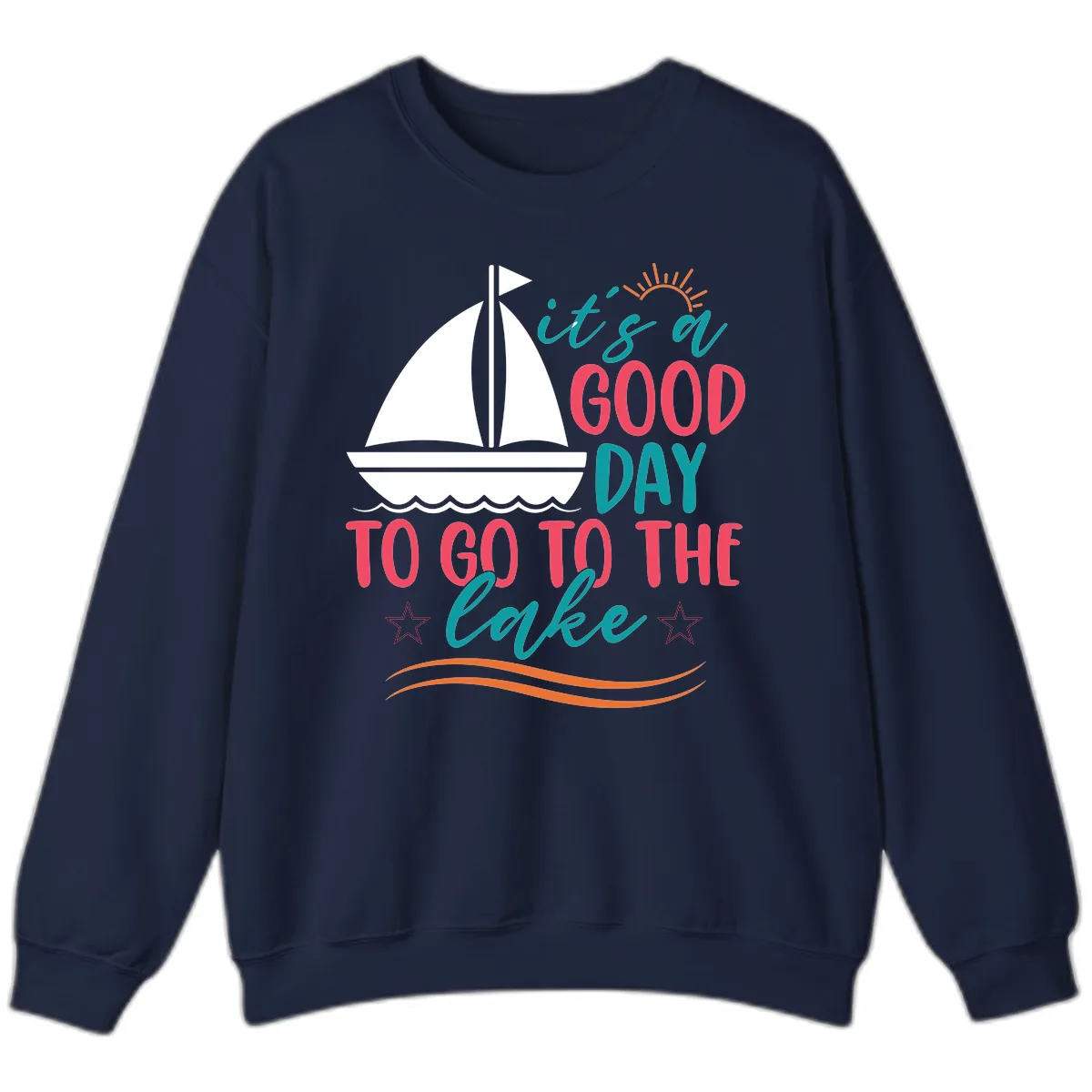 It's A Good Day To Go To The Lake Sweatshirt in Navy