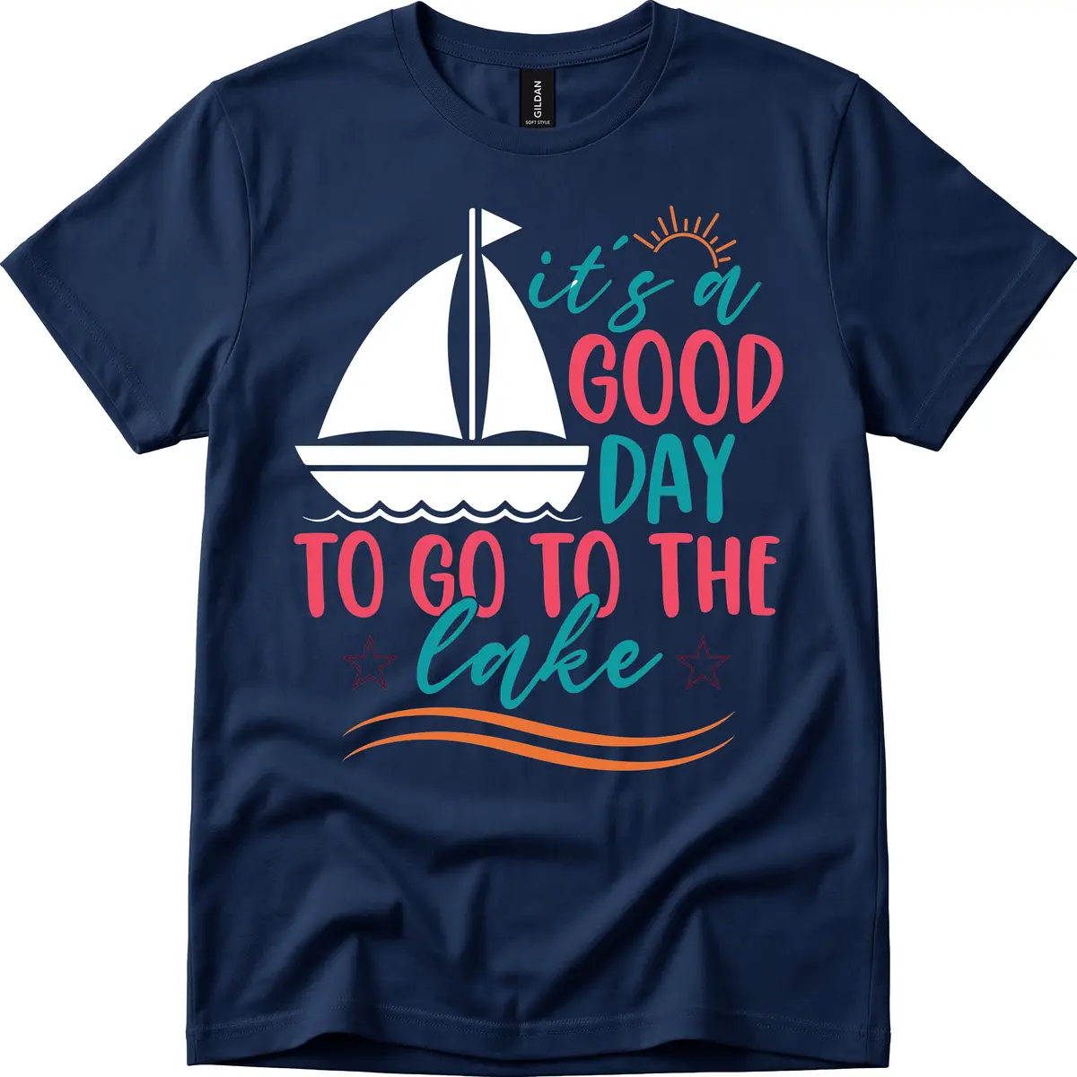 It's A Good Day To Go To The Lake T-Shirt in Navy