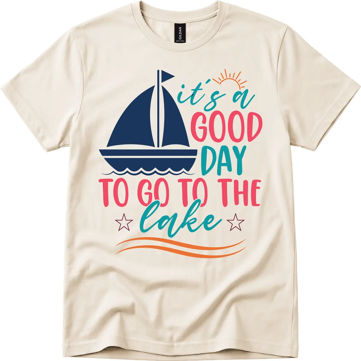 It's A Good Day To Go To The Lake T-Shirt in Natural