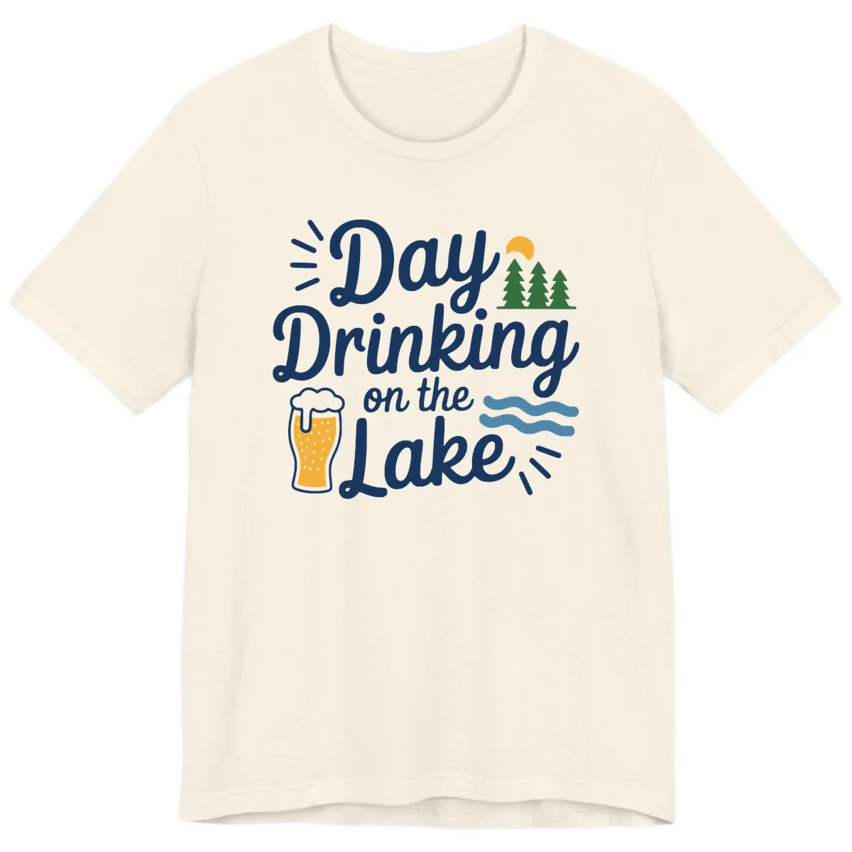 Day Drinking On The Lake Apparel Premium T-Shirt in Natural