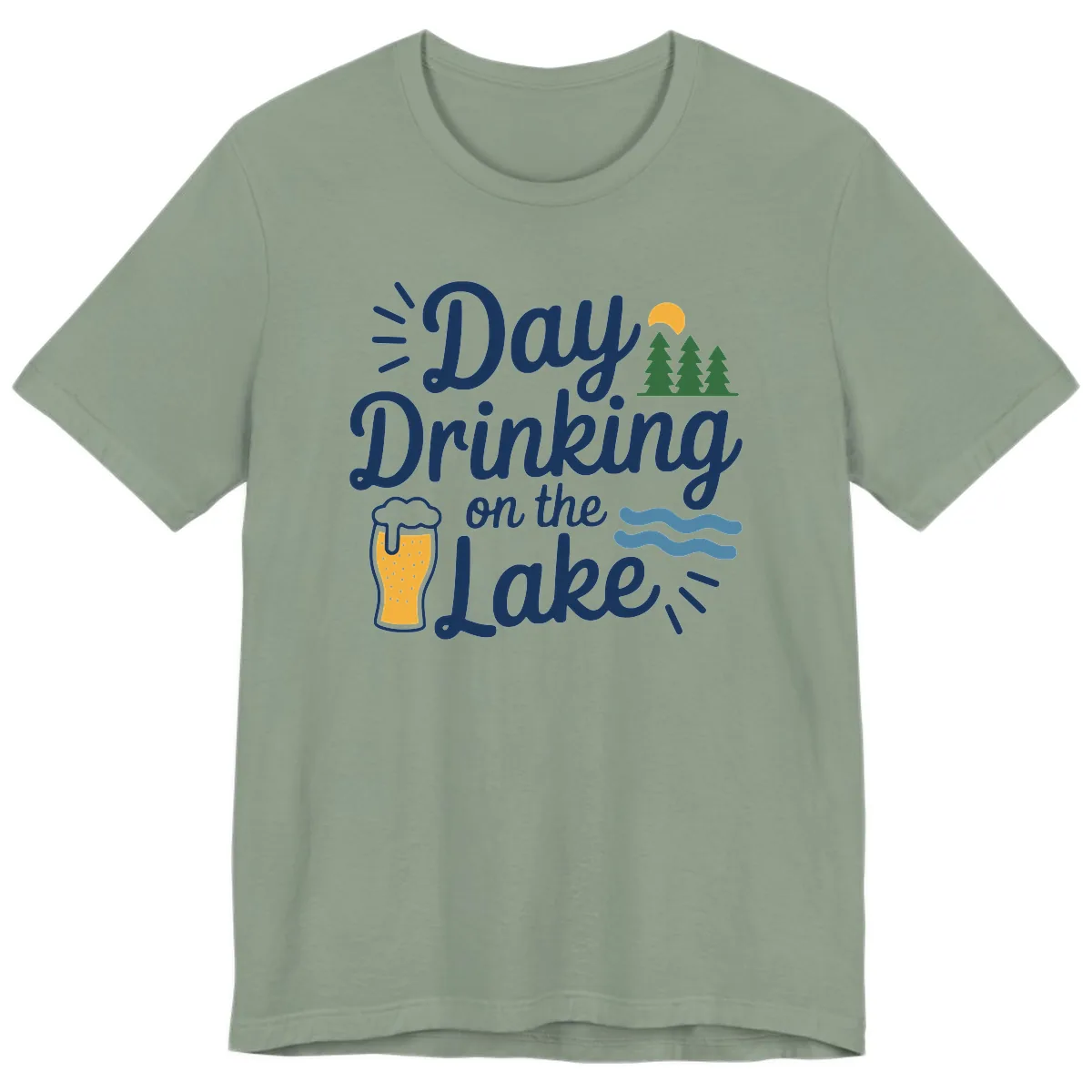 Day Drinking On The Lake Apparel Premium T-Shirt in Sage