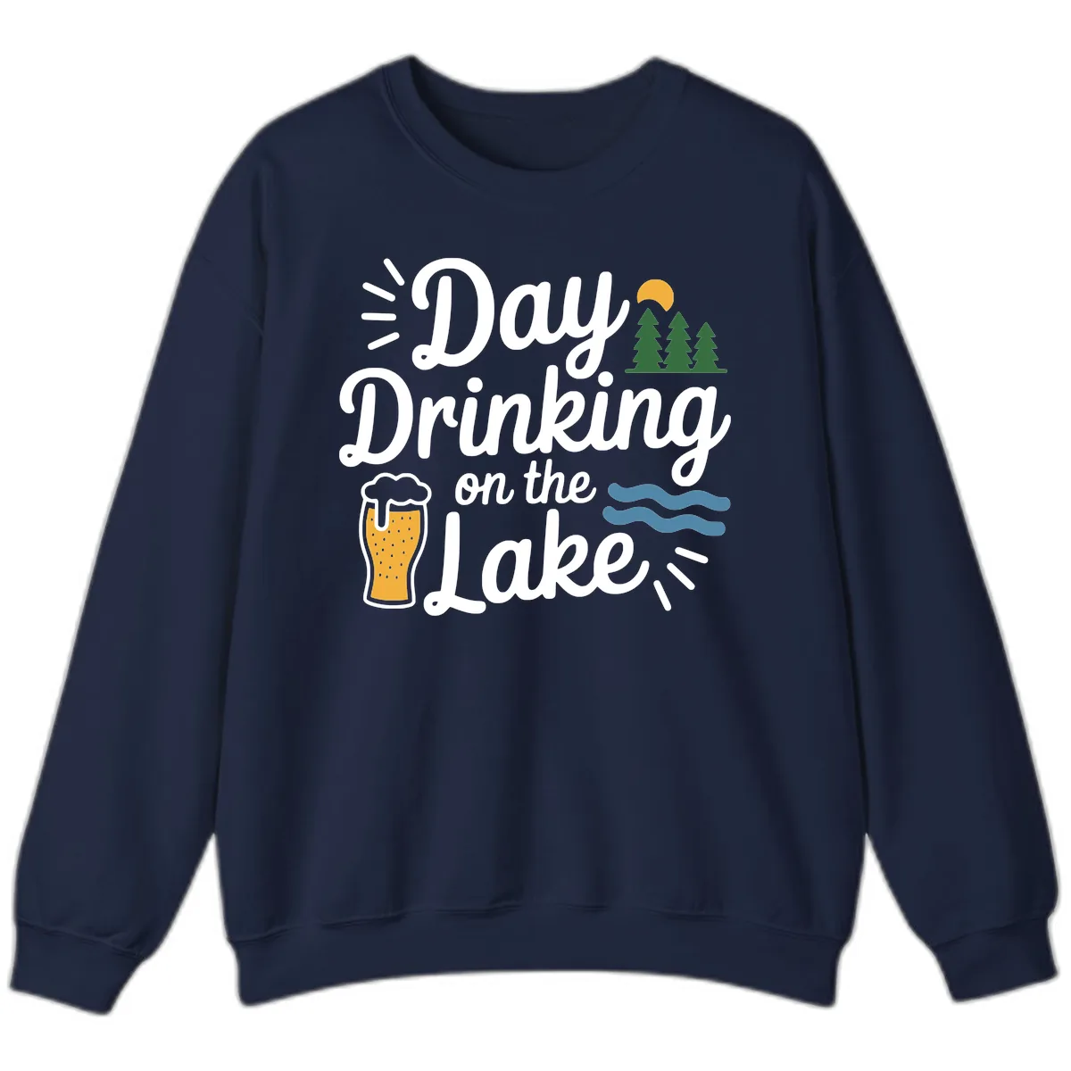 Day Drinking On The Lake Apparel Sweatshirt in Navy