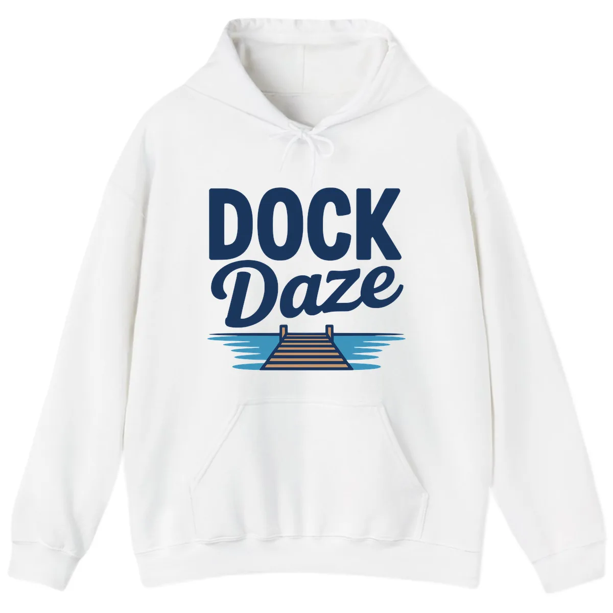 Dock Daze Lakeside Fun Hoodie in White