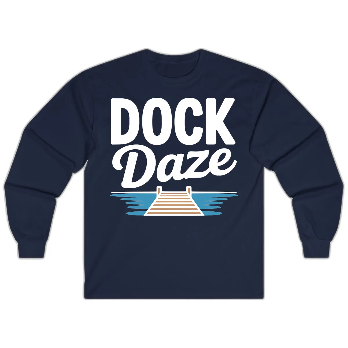 Dock Daze Lakeside Fun Long Sleeve in Navy