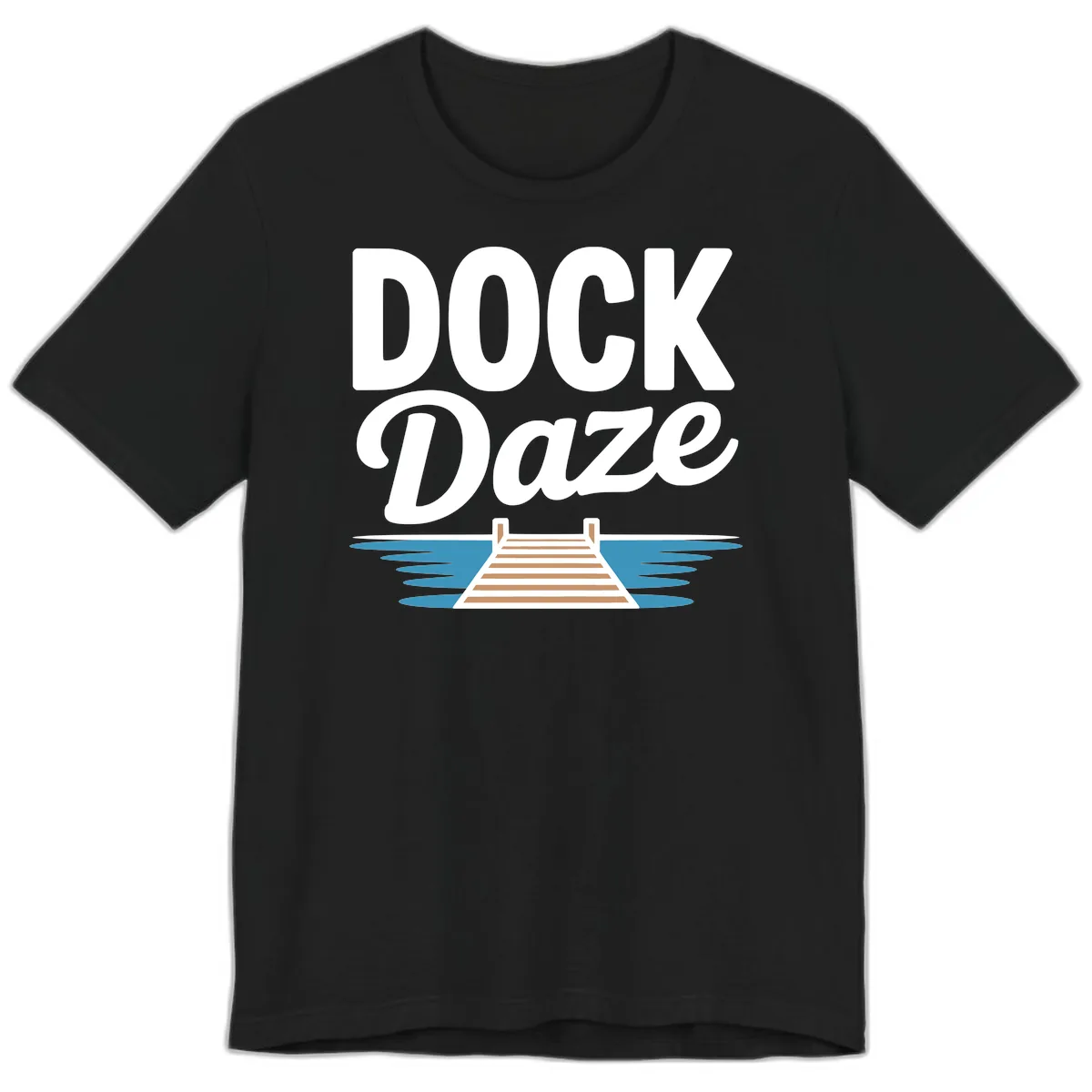 Dock Daze Lakeside Fun Premium T-Shirt in Black
