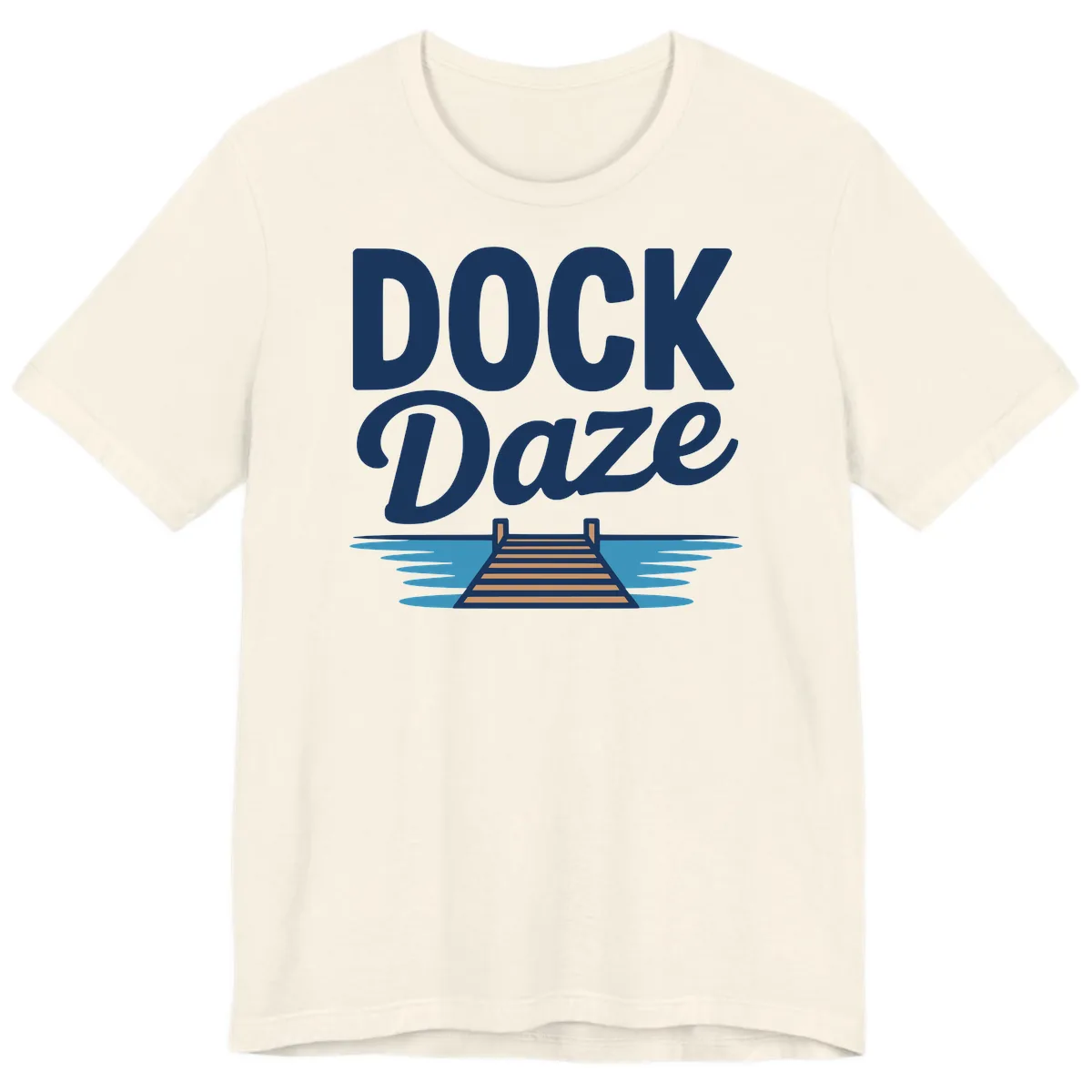 Dock Daze Lakeside Fun Premium T-Shirt in Natural