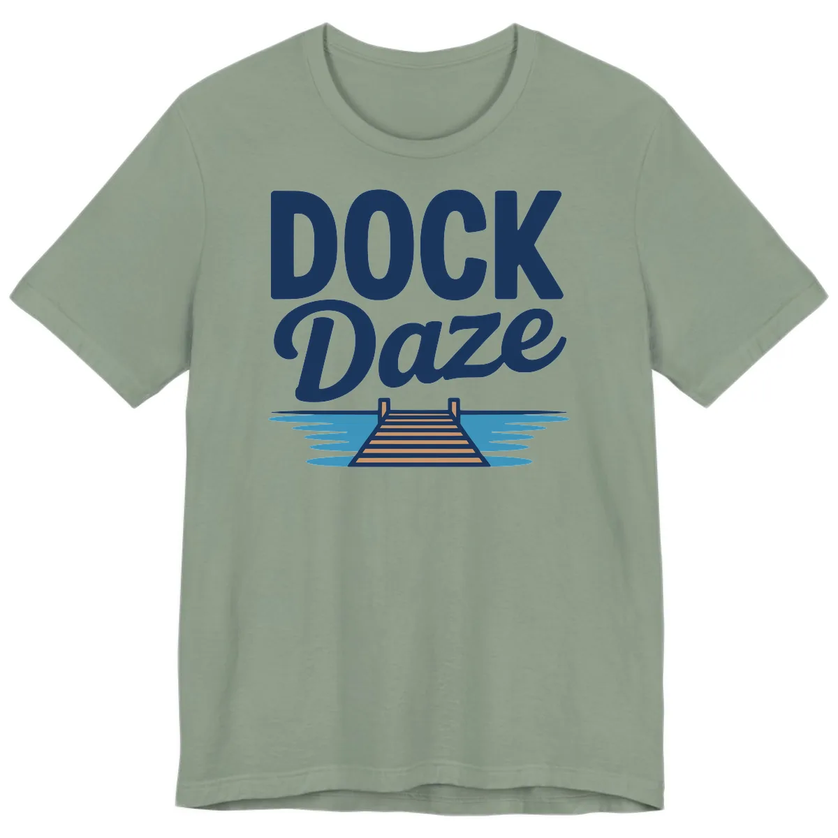 Dock Daze Lakeside Fun Premium T-Shirt in Sage