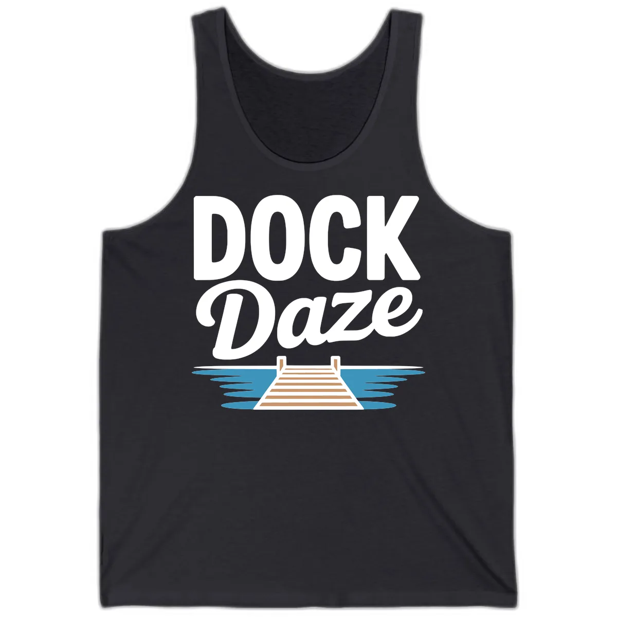 Dock Daze Lakeside Fun Tank in Dark Grey