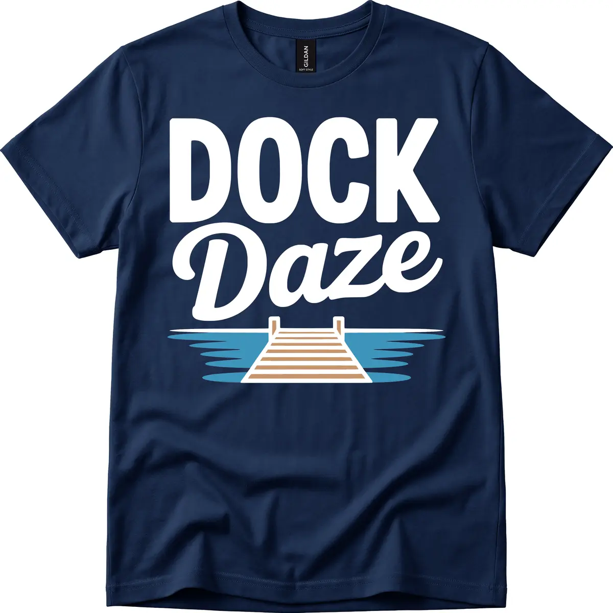 Dock Daze Lakeside Fun T-Shirt in Navy