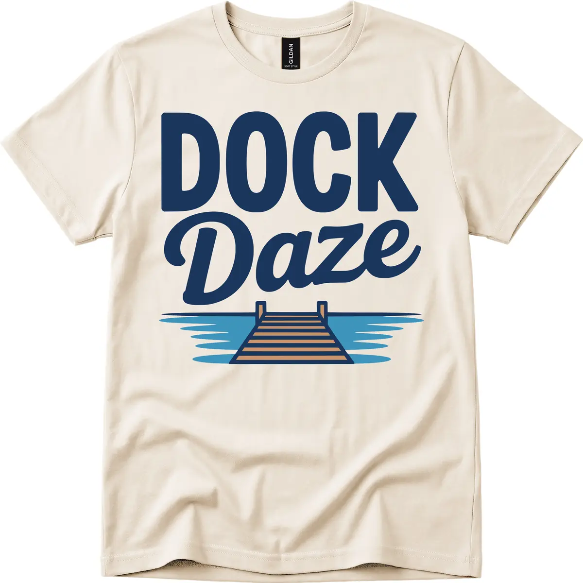 Dock Daze Lakeside Fun T-Shirt in Natural