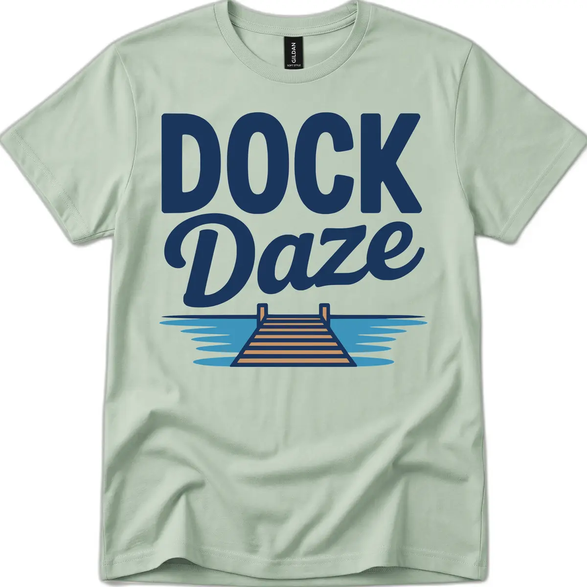 Dock Daze Lakeside Fun T-Shirt in Sage