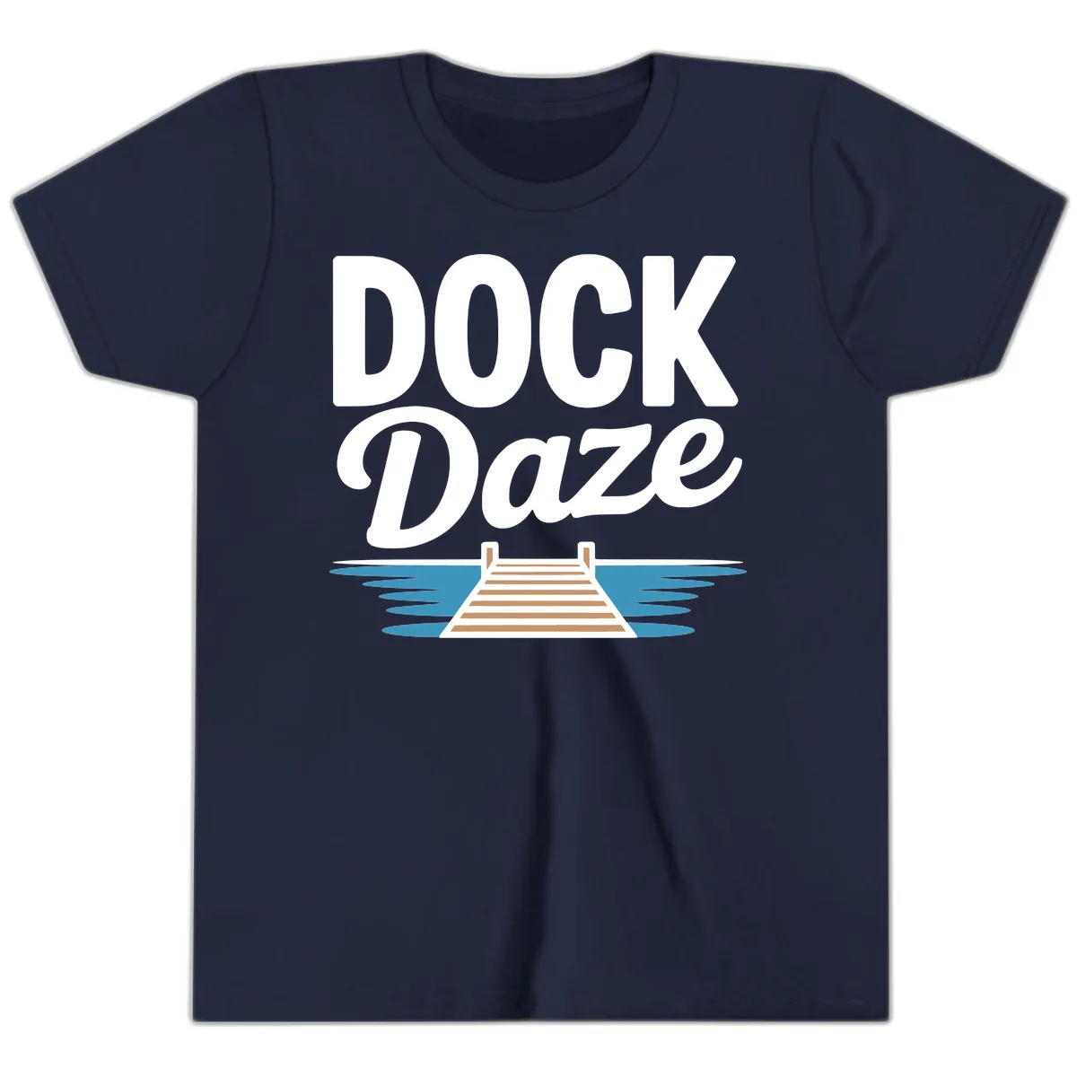 Dock Daze Lakeside Fun Youth T-Shirt in Navy