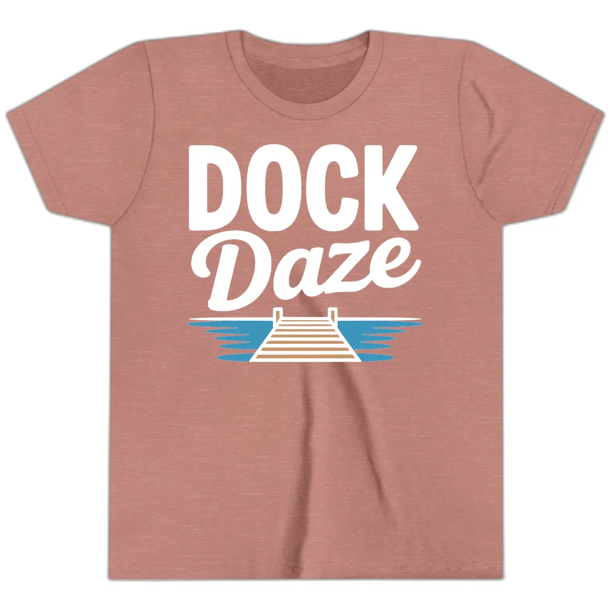 Dock Daze Lakeside Fun Youth T-Shirt in Heather Mauve