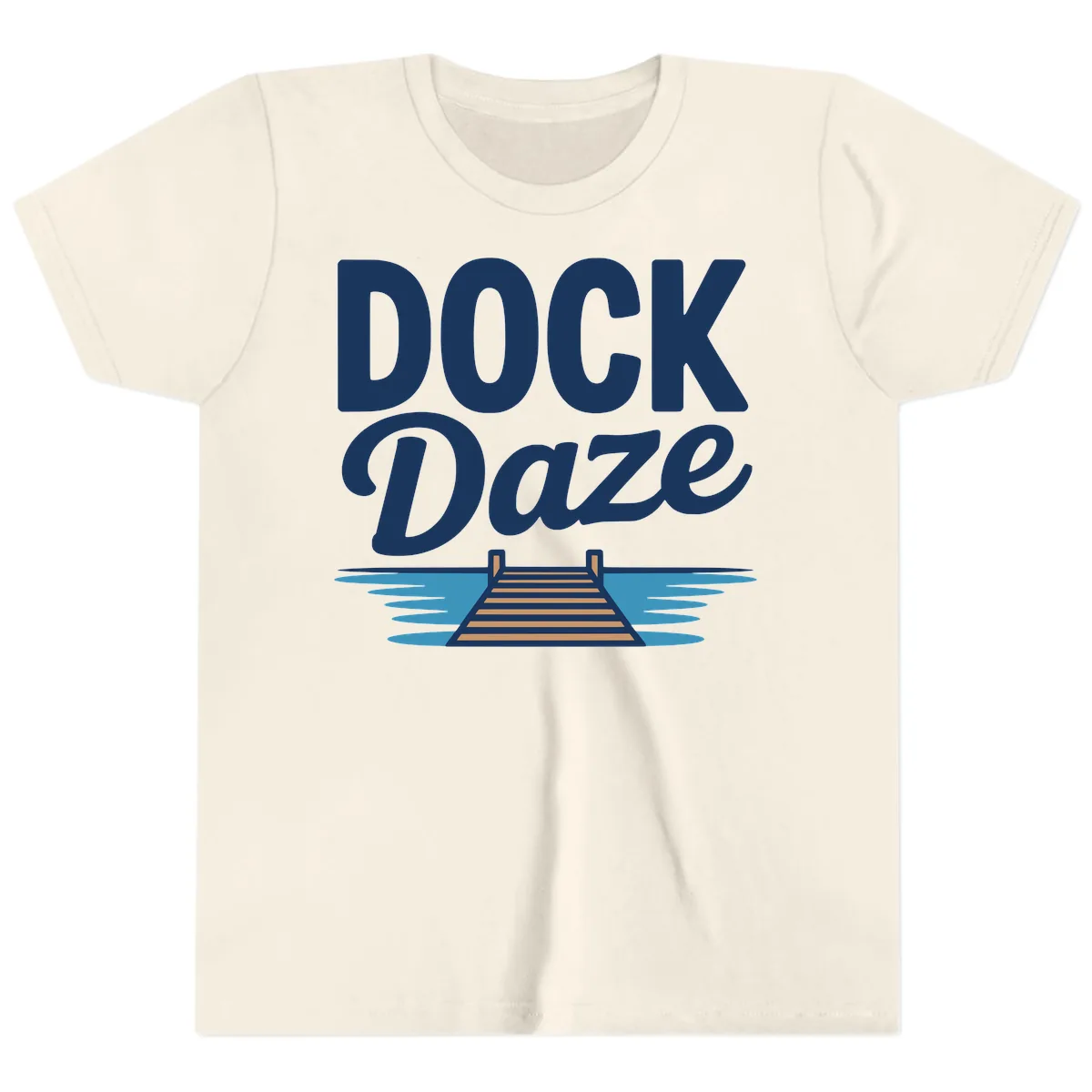 Dock Daze Lakeside Fun Youth T-Shirt in Natural