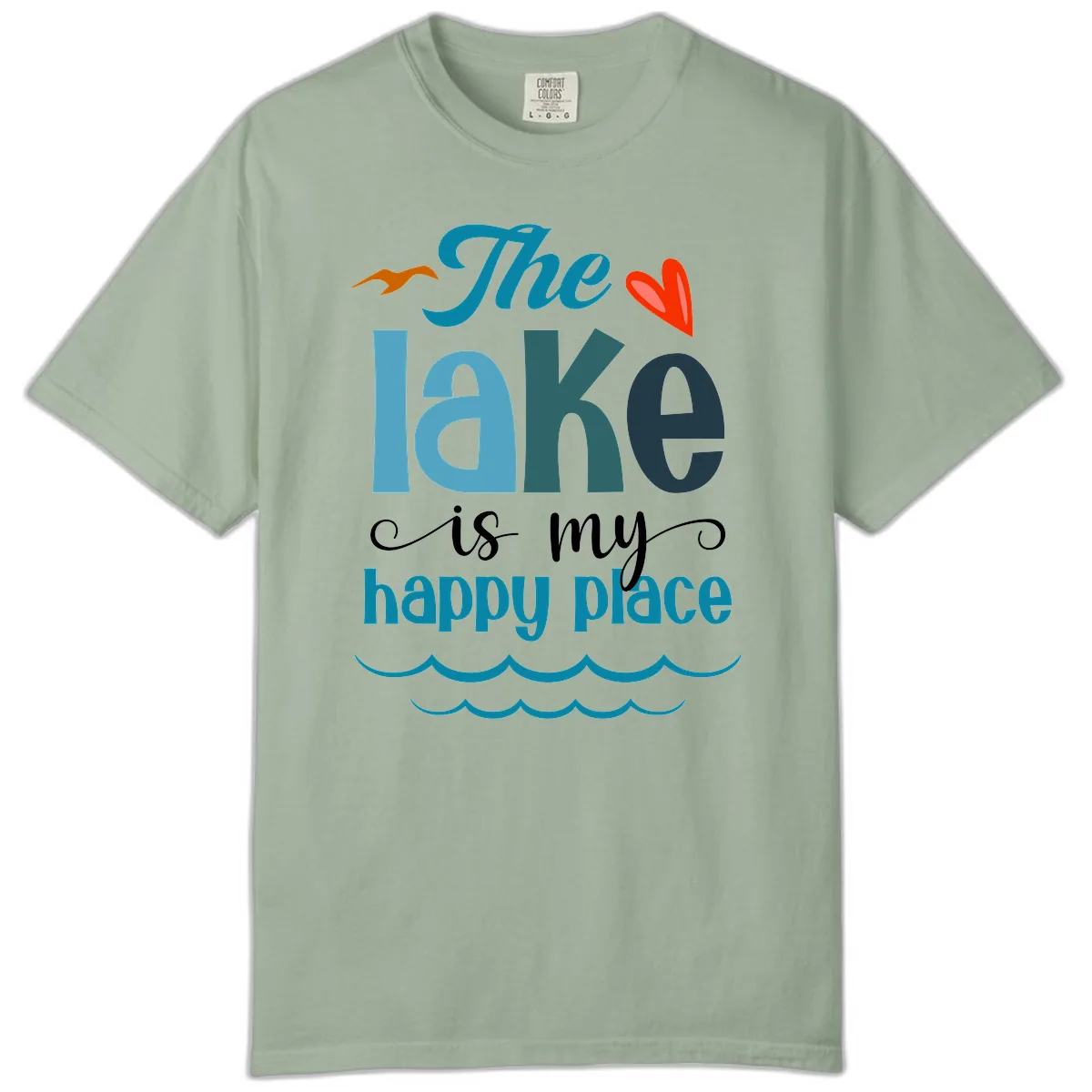 The Lake Is My Happy Place Comfort Color in Bay