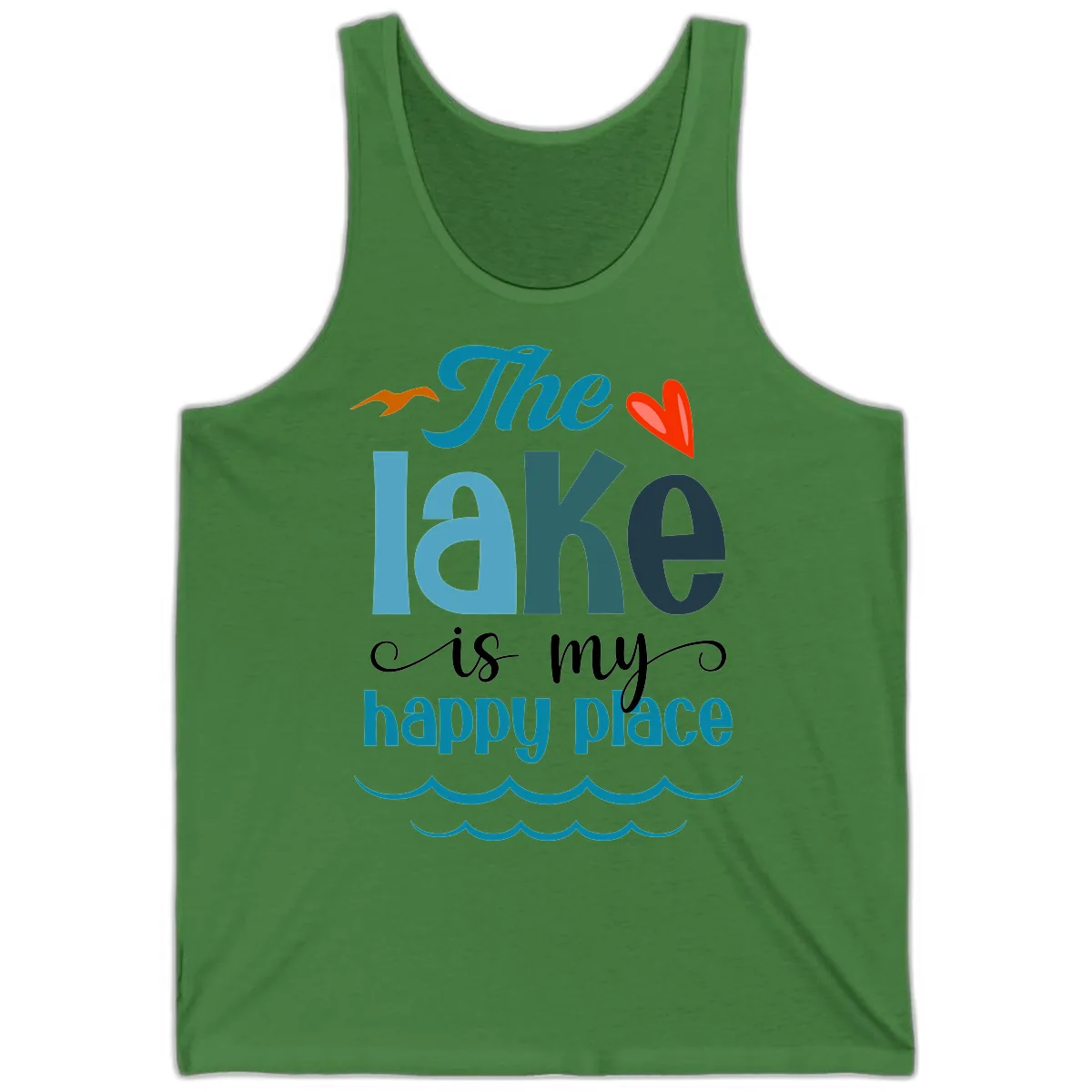 The Lake Is My Happy Place Tank in Leaf