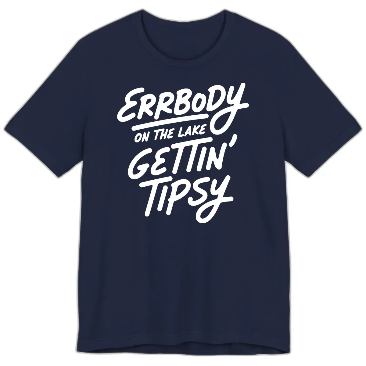 Errbody On The Lake Gettin Tipsy Premium T-Shirt in Navy