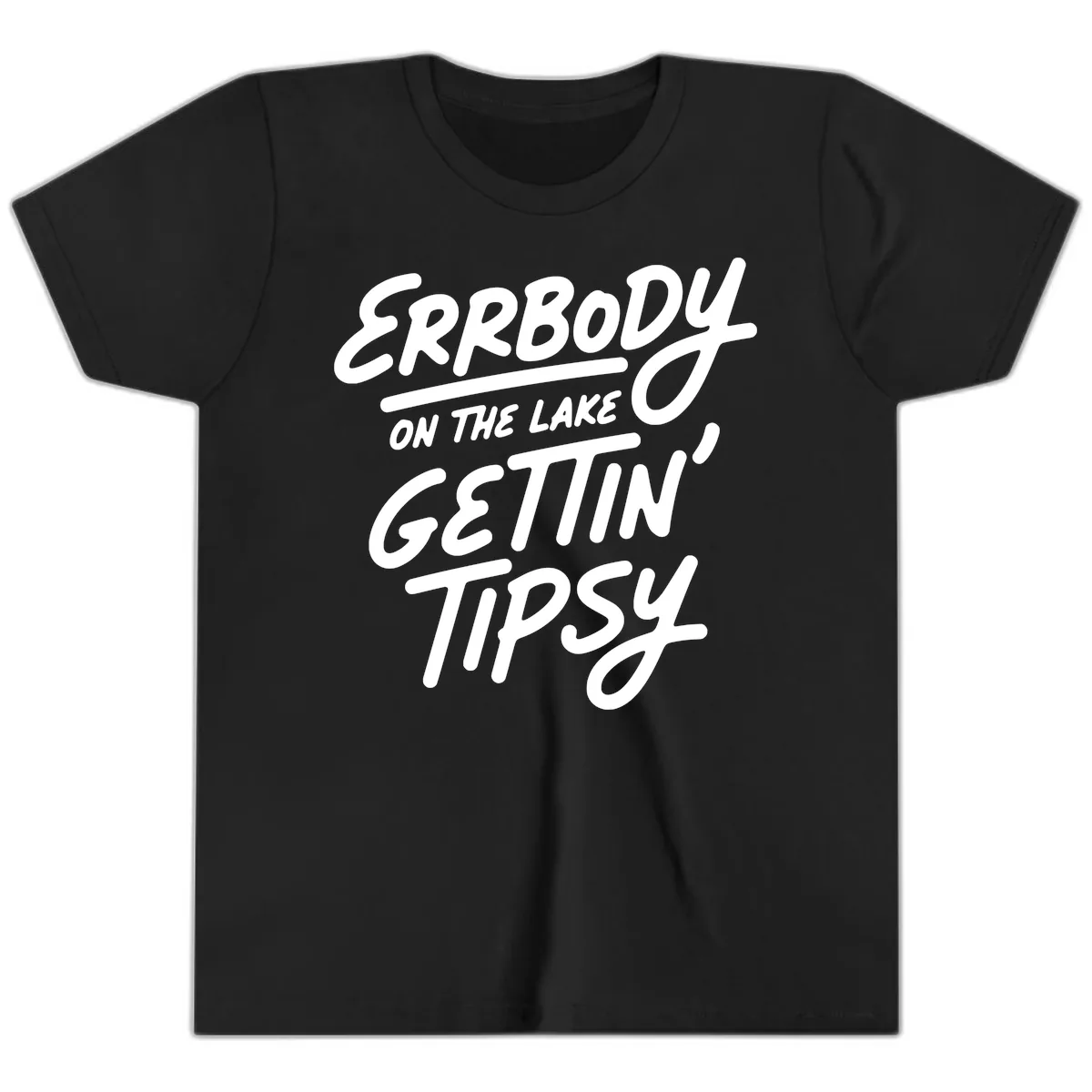 Errbody On The Lake Gettin Tipsy Youth T-Shirt in Black
