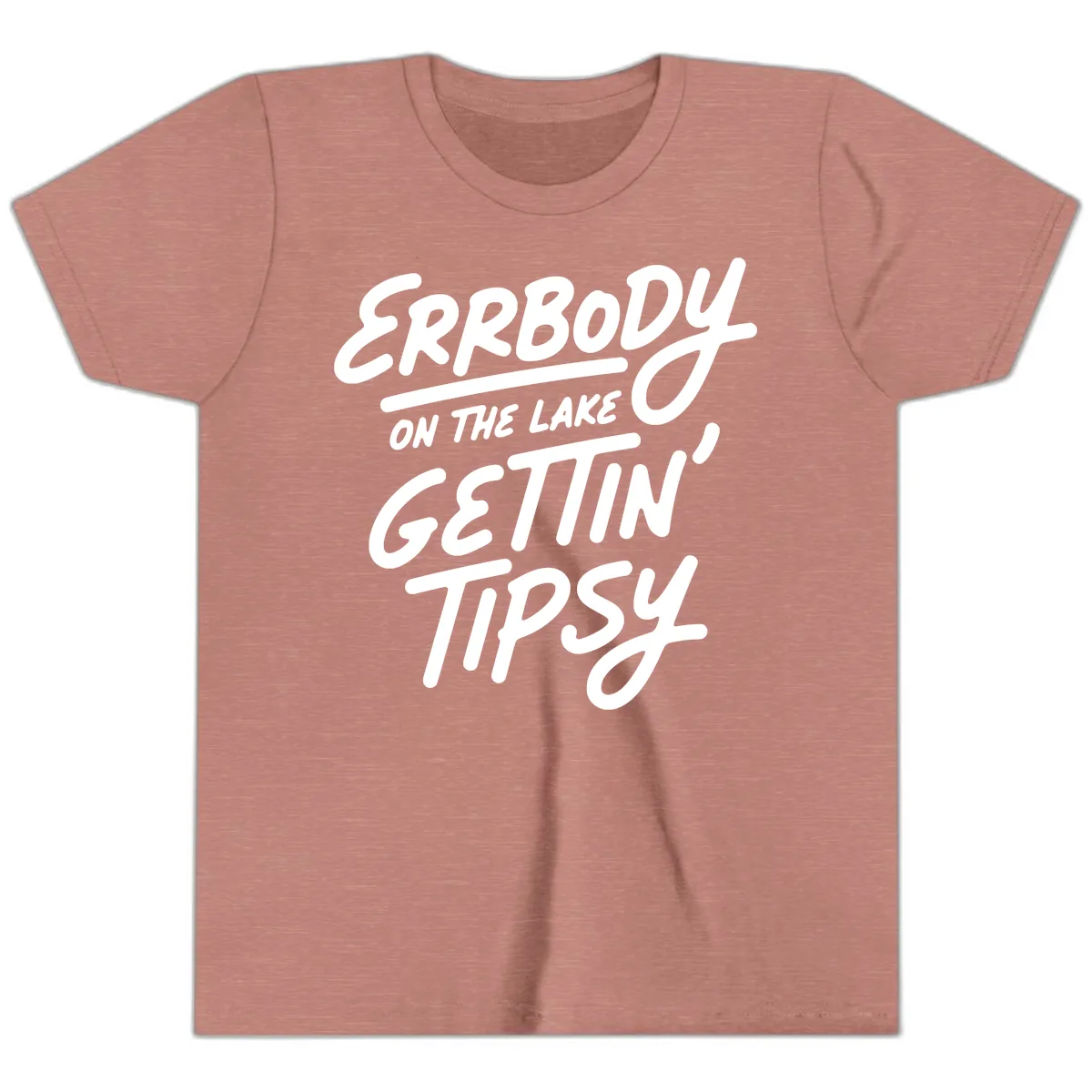 Errbody On The Lake Gettin Tipsy Youth T-Shirt in Heather Mauve