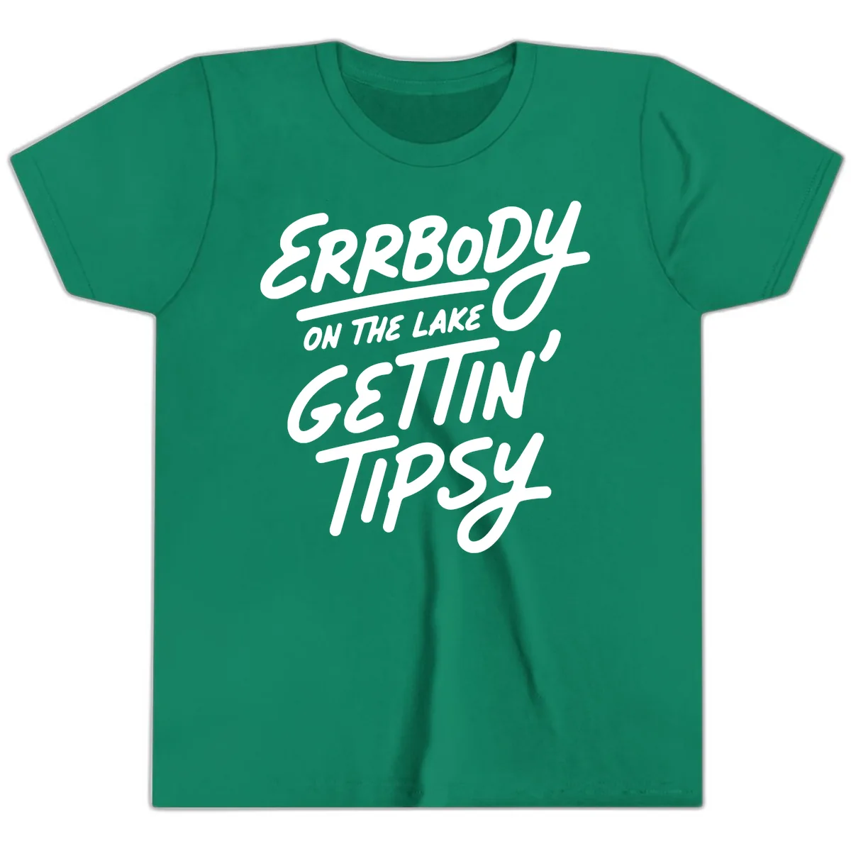 Errbody On The Lake Gettin Tipsy Youth T-Shirt in Kelly