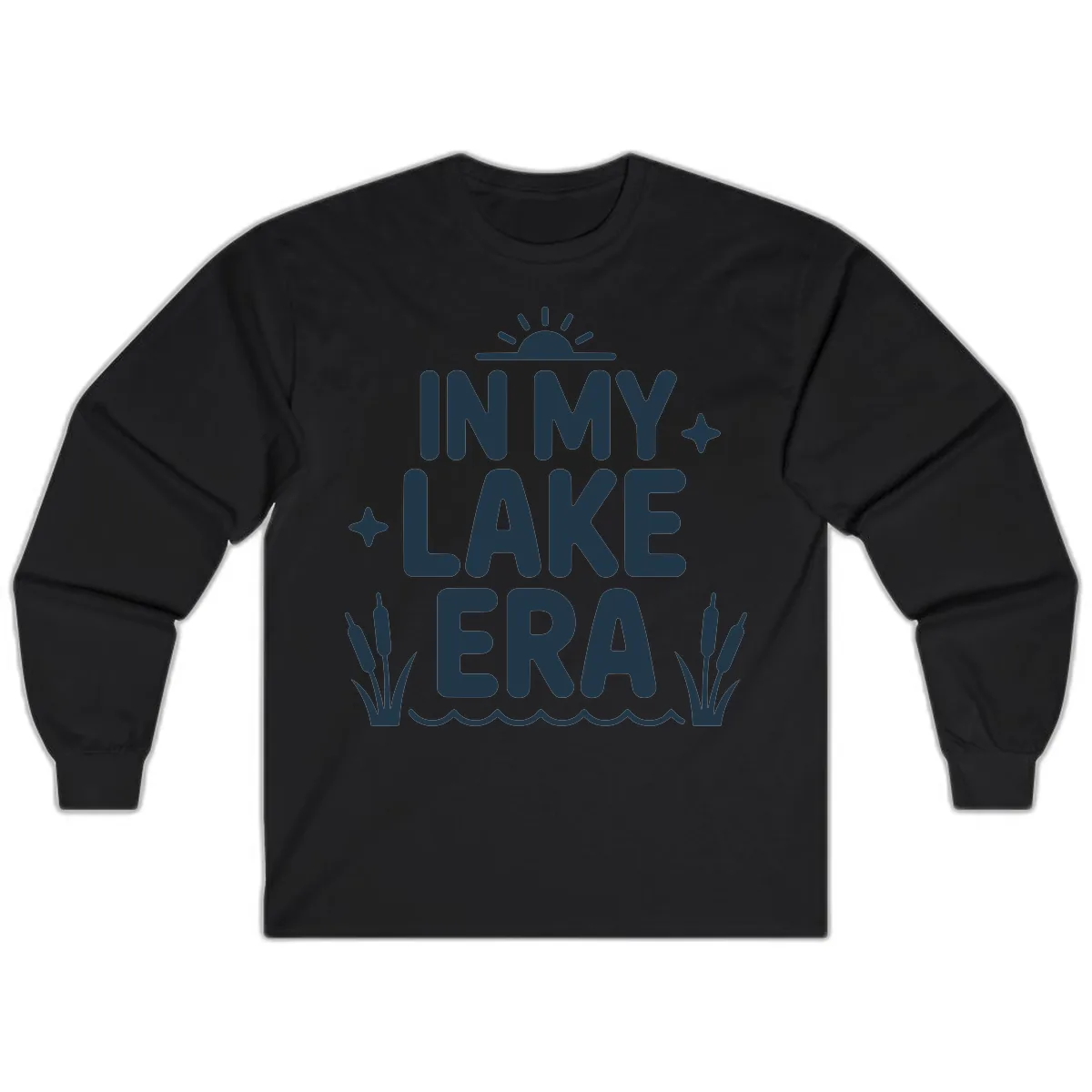 In My Lake Era Typography Design Long Sleeve in Black