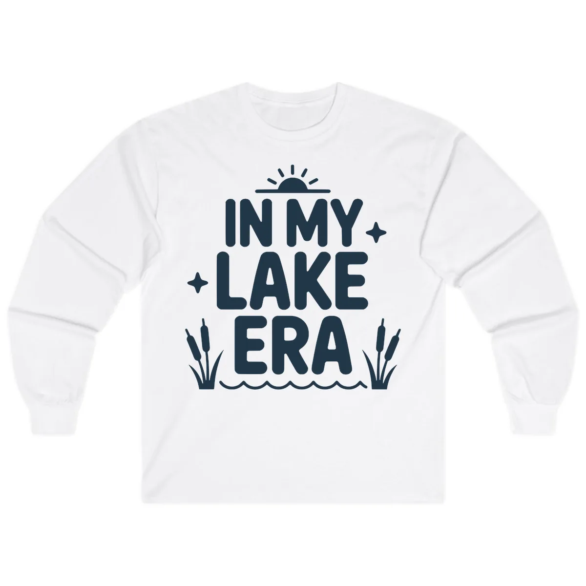 In My Lake Era Typography Design Long Sleeve in White