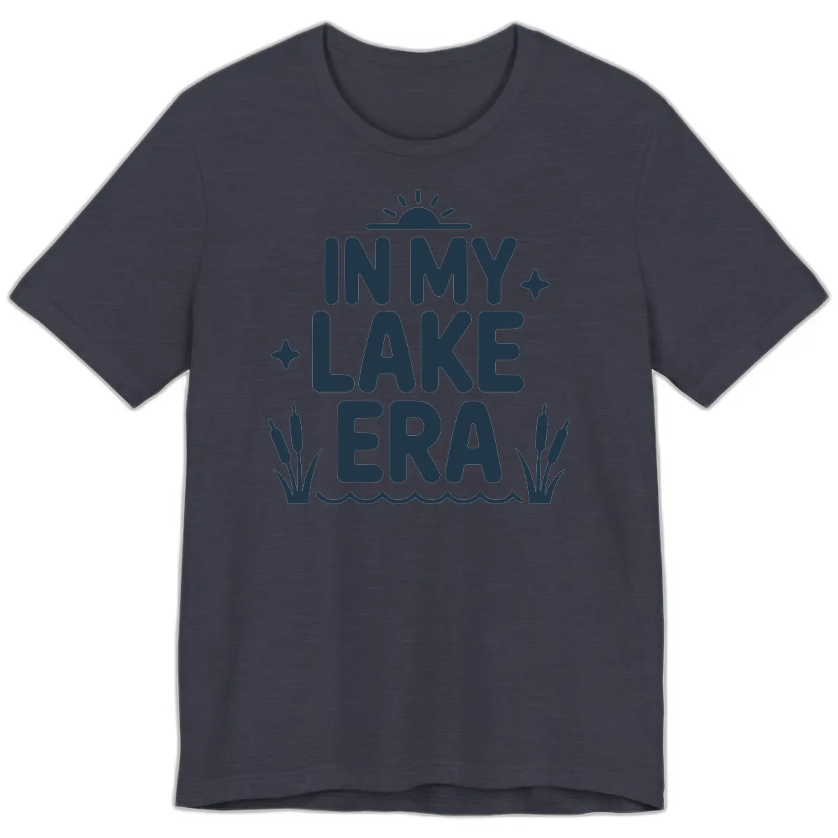 In My Lake Era Typography Design Premium T-Shirt in Heather Midnight Navy