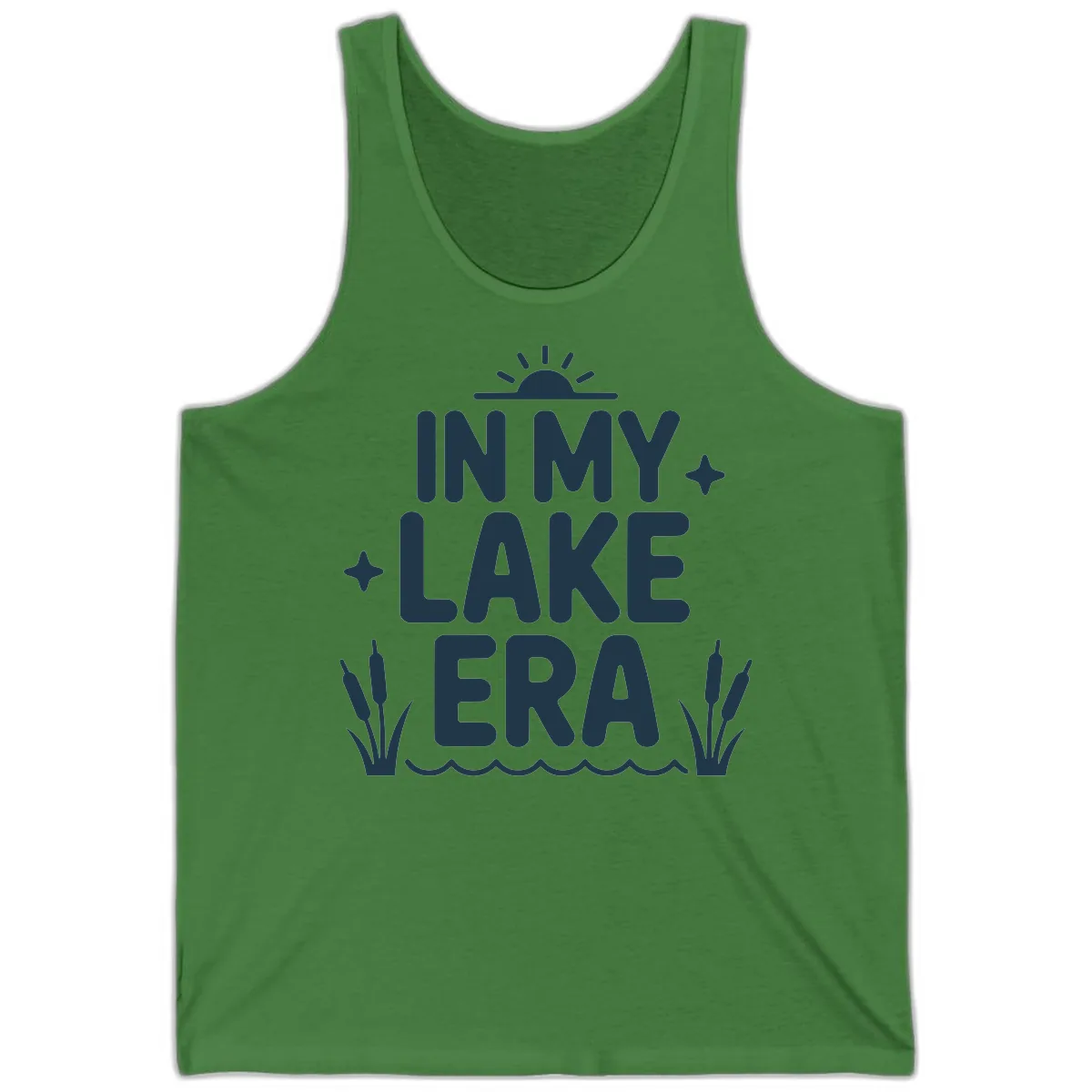 In My Lake Era Typography Design Tank in Leaf