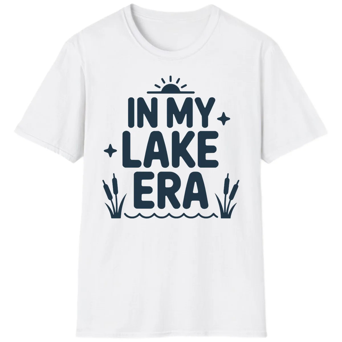 In My Lake Era Typography Design T-Shirt in White