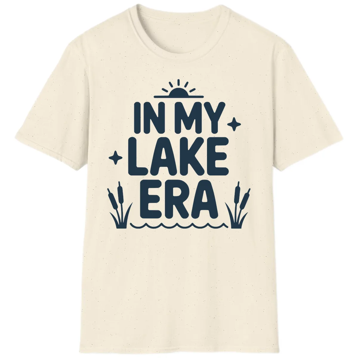 In My Lake Era Typography Design T-Shirt in Natural