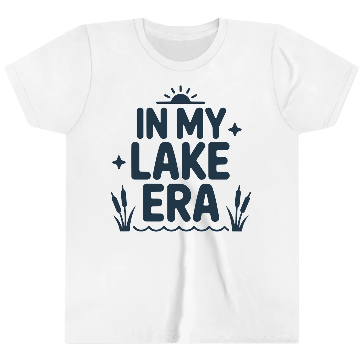 In My Lake Era Typography Design Youth T-Shirt in White