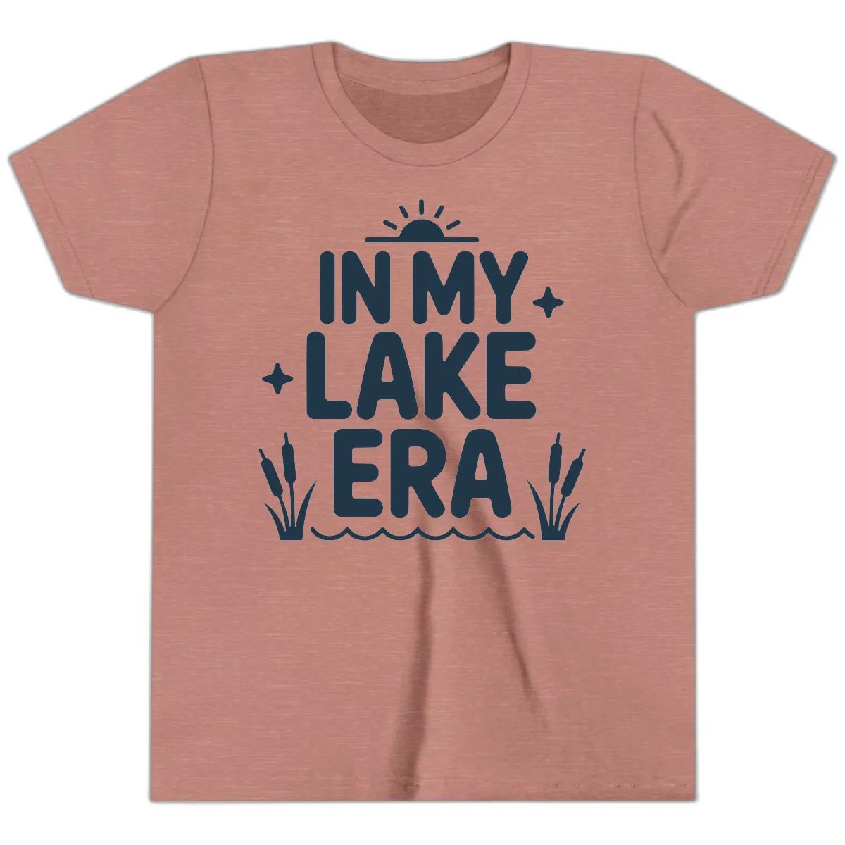 In My Lake Era Typography Design Youth T-Shirt in Heather Mauve