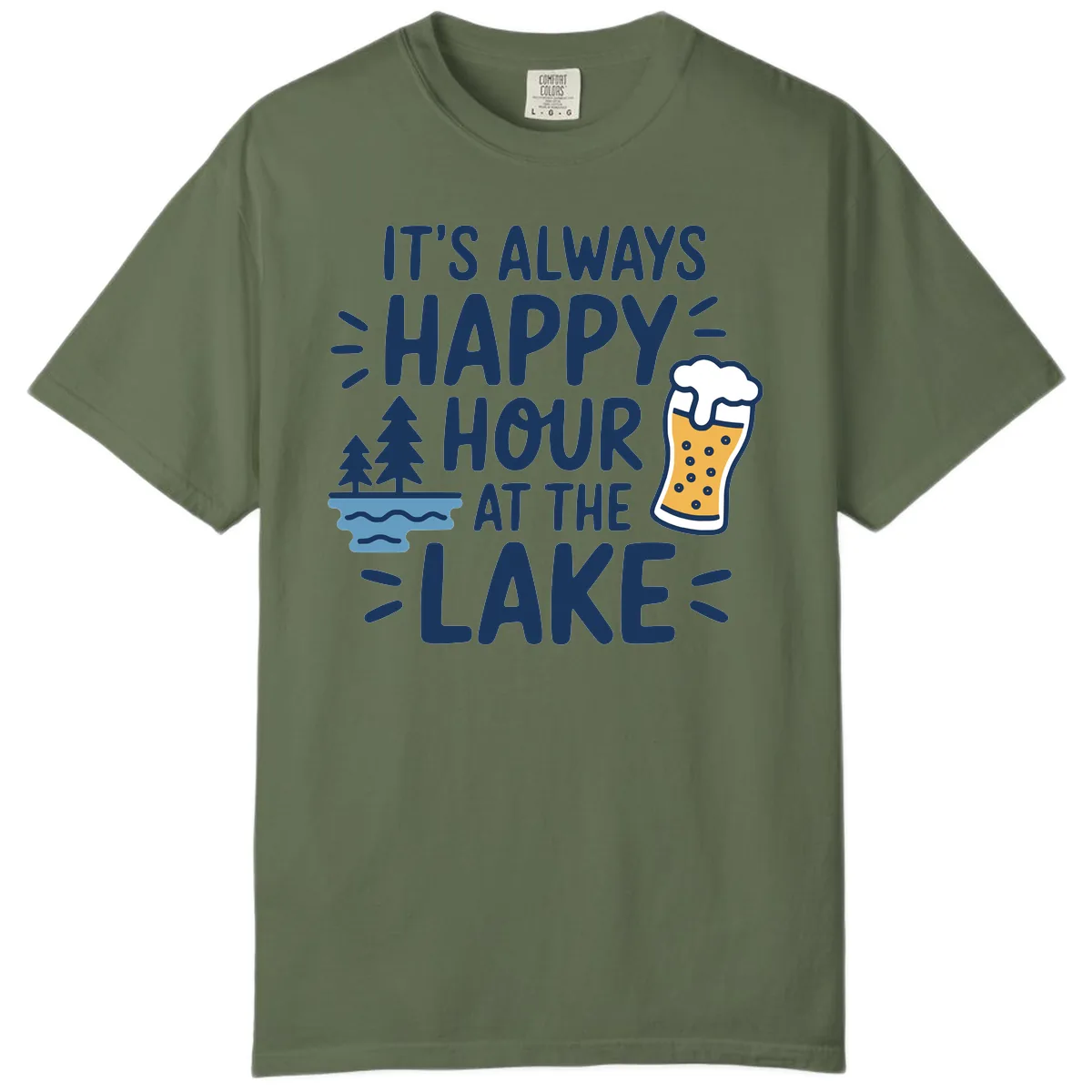 It's Always Happy Hour At The Lake Comfort Color in Sage